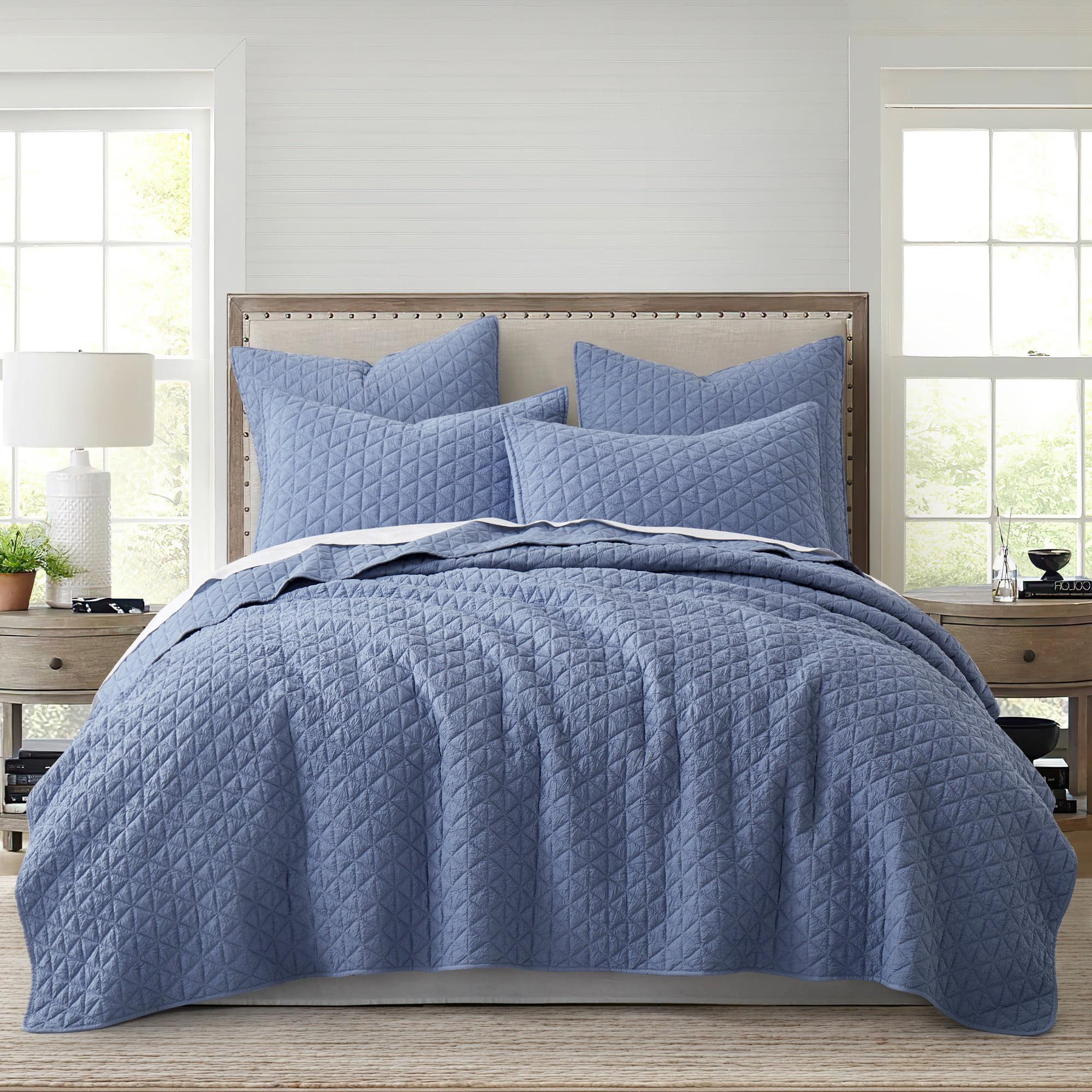 Rowan Blue Quilted Throw - Levtex Home