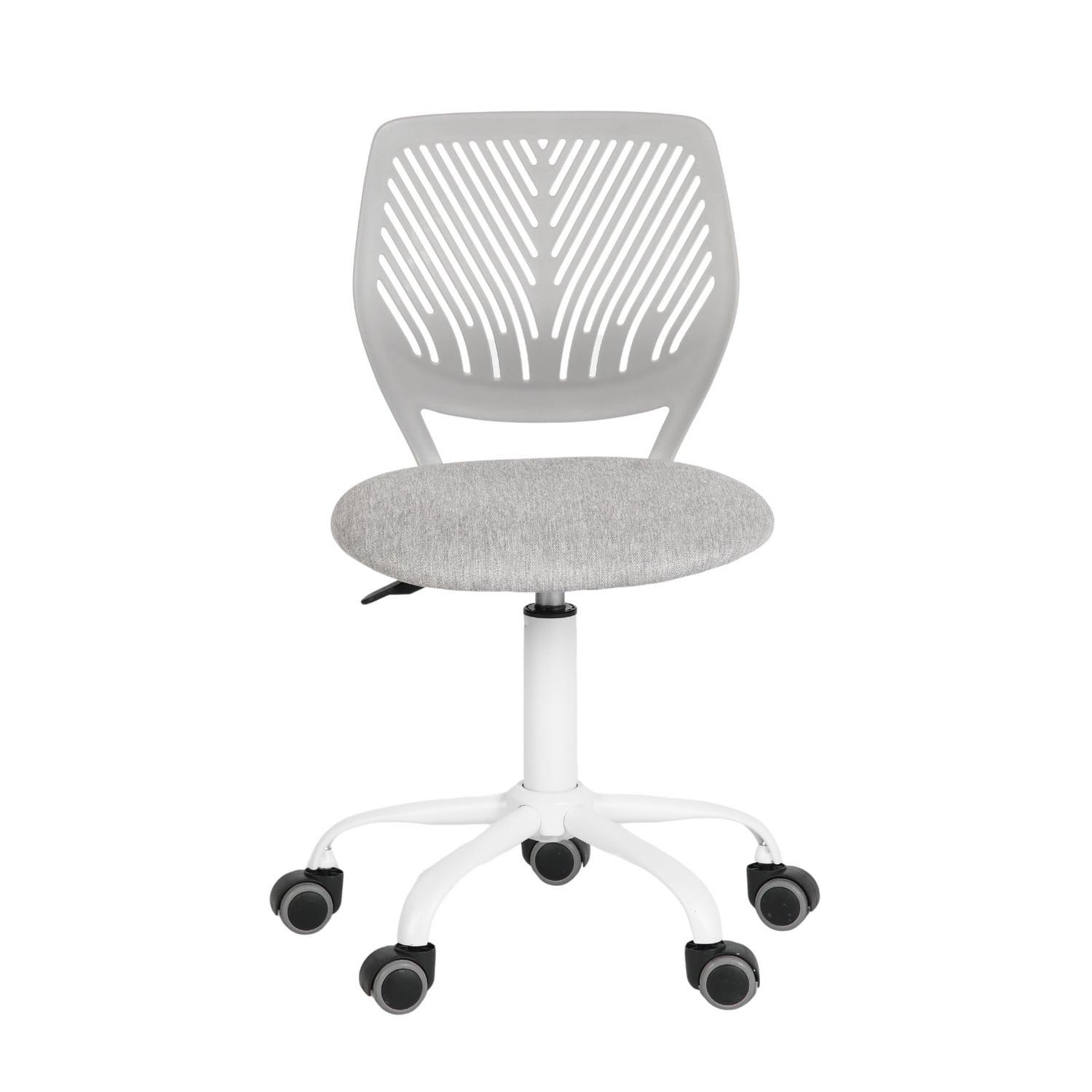 Homycasa Teen Fabric Task  Small Space Mesh Ergonomic Swive Chair-Grey