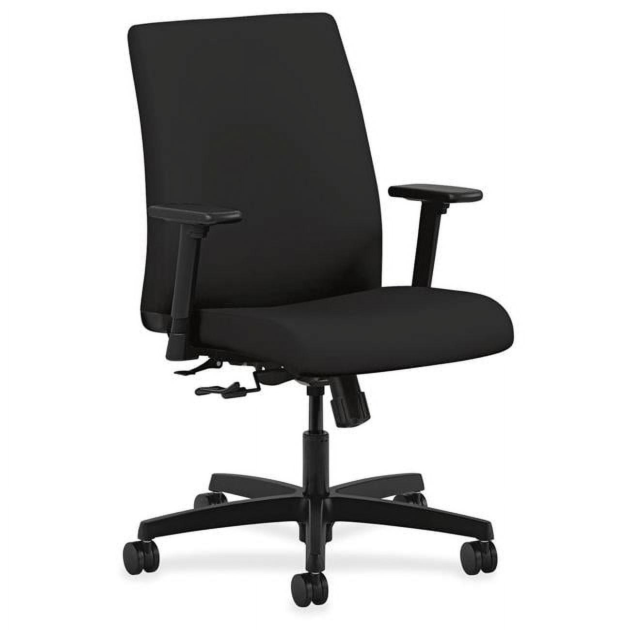 Black Mesh Adjustable Task Chair with Swivel and Tilt