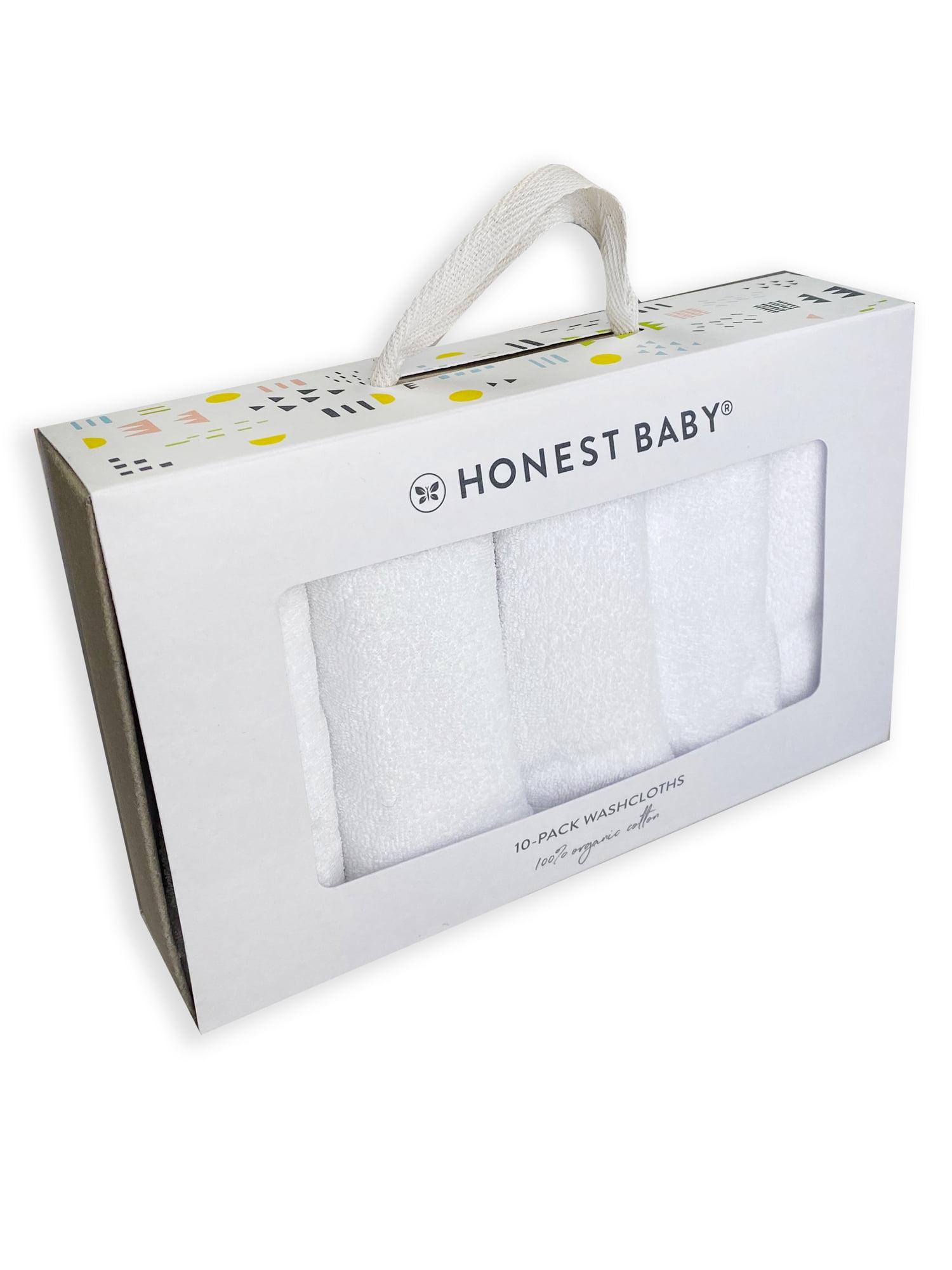 Honest Baby Clothing Baby Boy or Girl Gender Neutral Organic Cotton Washcloth Gift Set, 10 Pack (One Size)