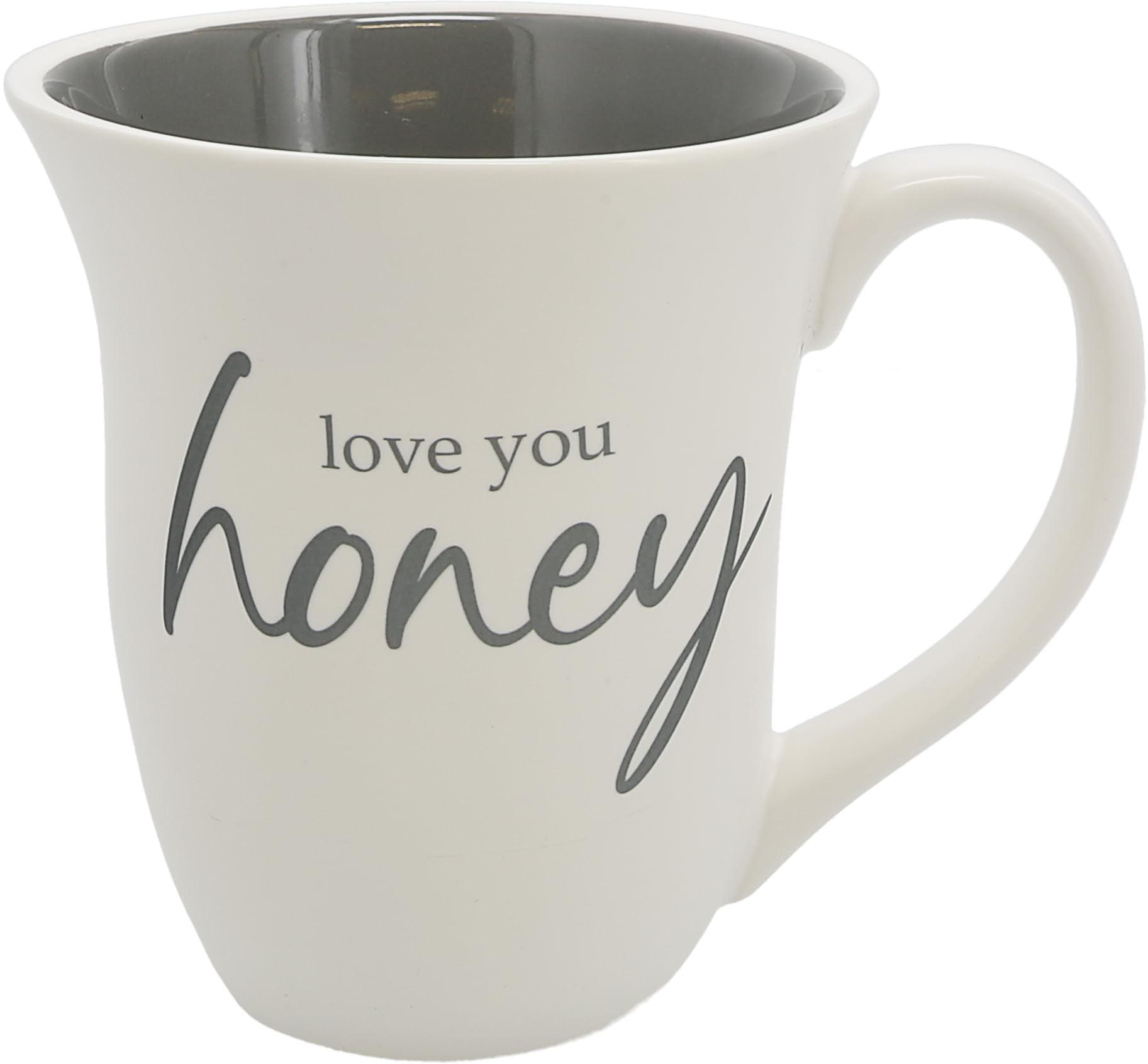 Love You Honey White Ceramic 16 oz Mug