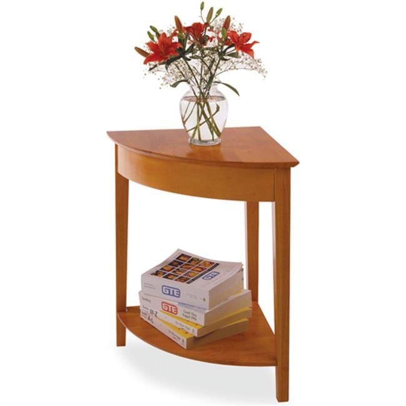 Studio Corner Table Honey - Winsome: Rounded Accent, Shelf Storage, Wood Construction