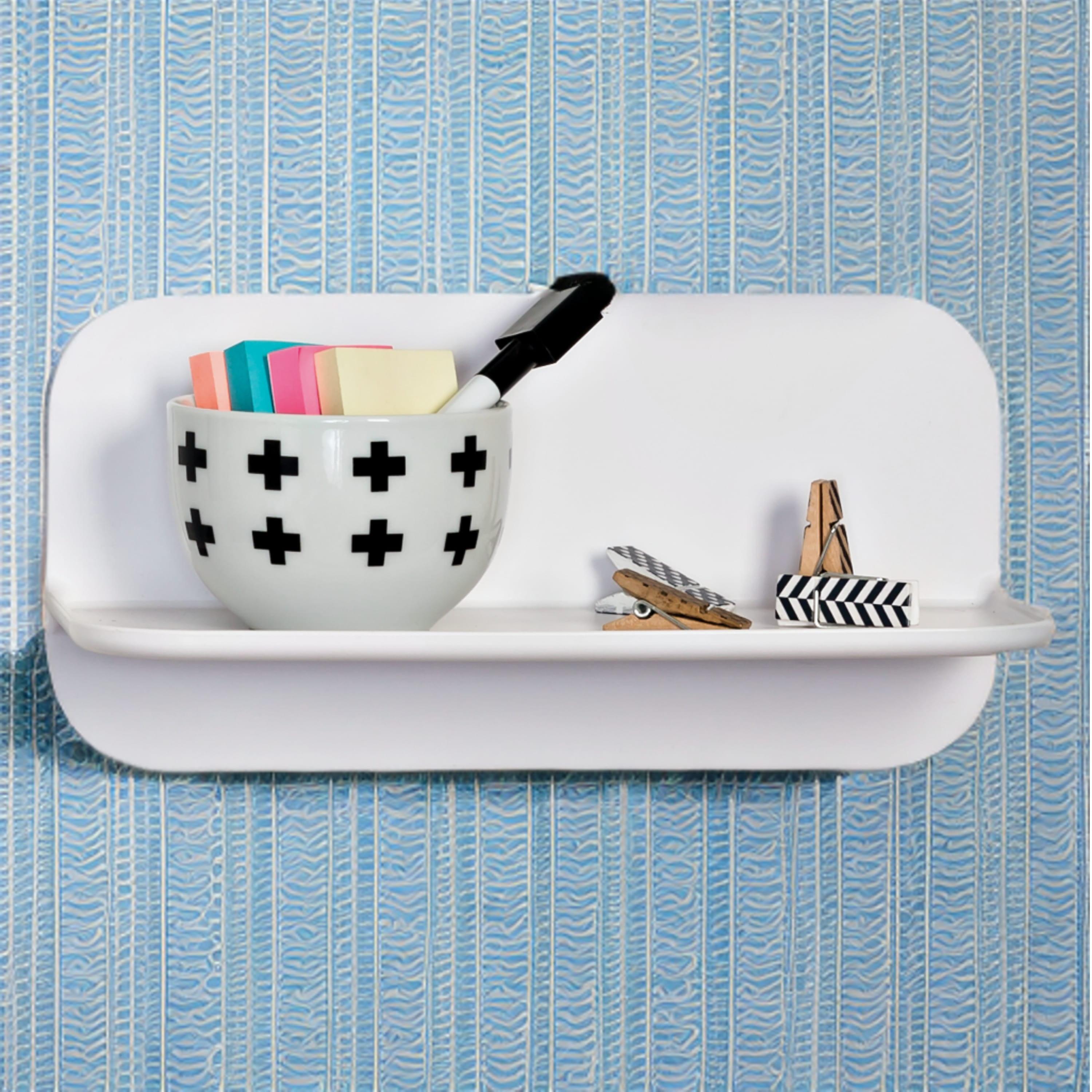 Inbox Zero Bowmansville Plastic / Acrylic Accent Shelf with Adjustable Shelves