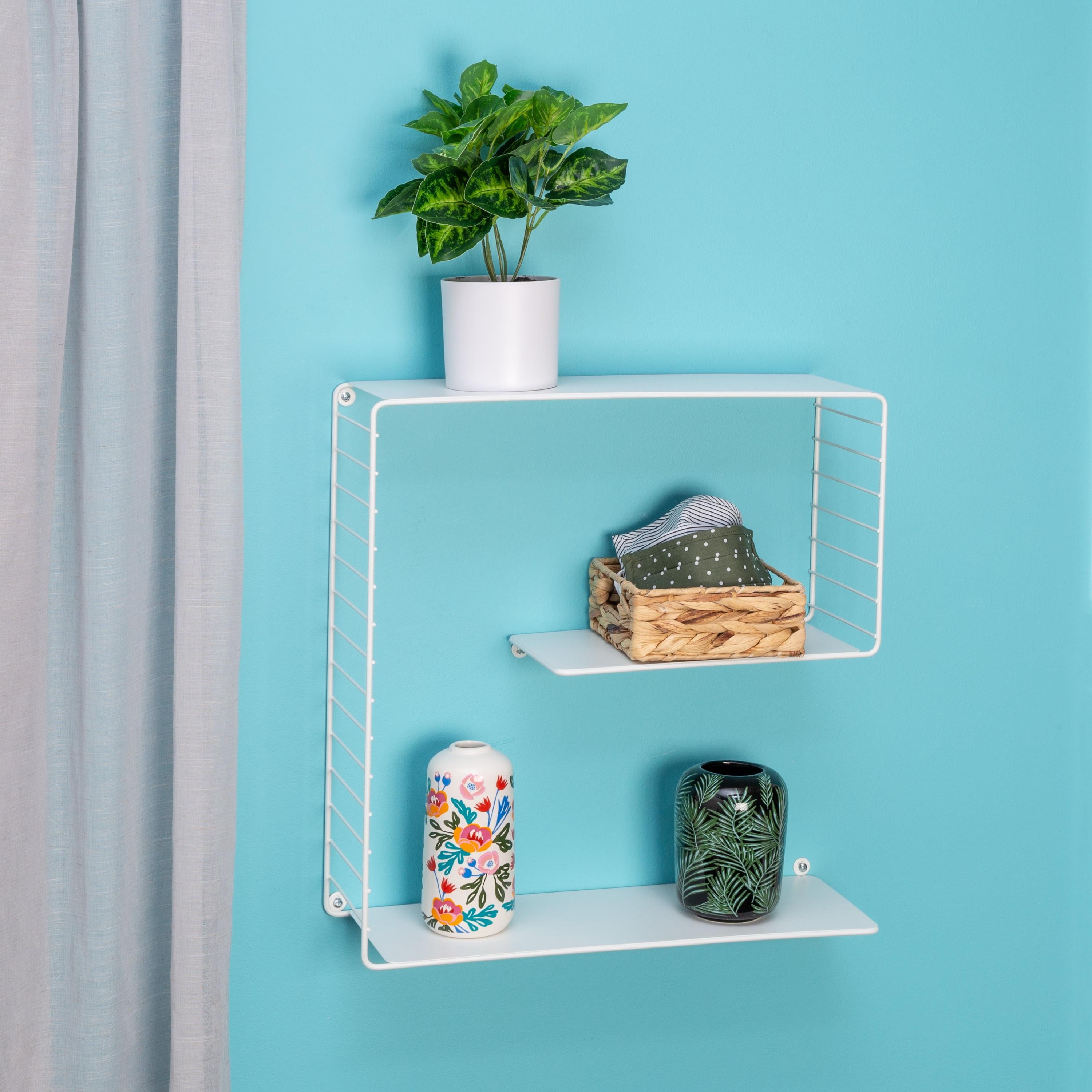 3-Tier Square Floating Wall Shelf