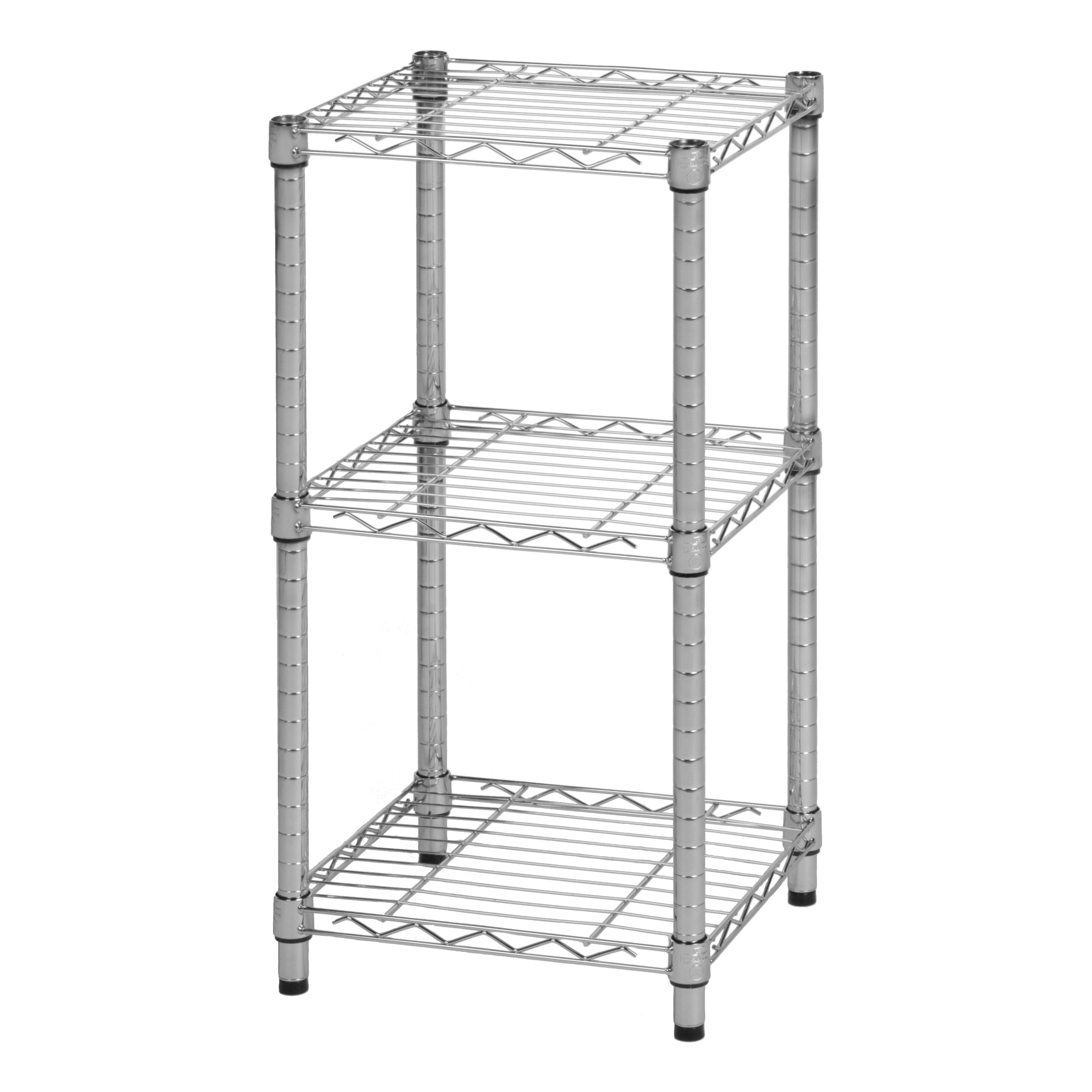 Honey-Can-Do 3-Tier Adjustable Chrome Wire Shelving Unit