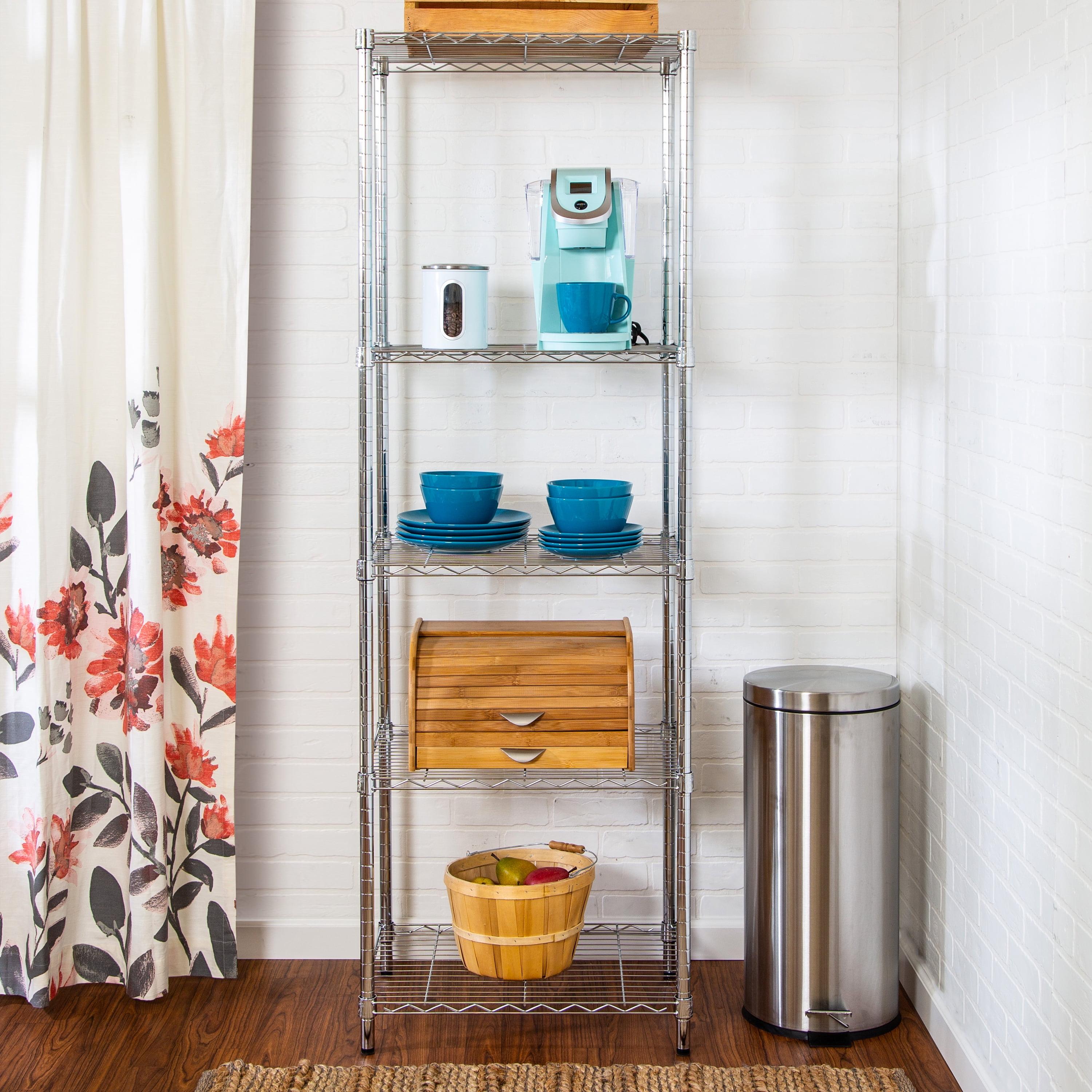 Honey-Can-Do Chrome 5-Tier Adjustable Kids Storage Shelving Unit