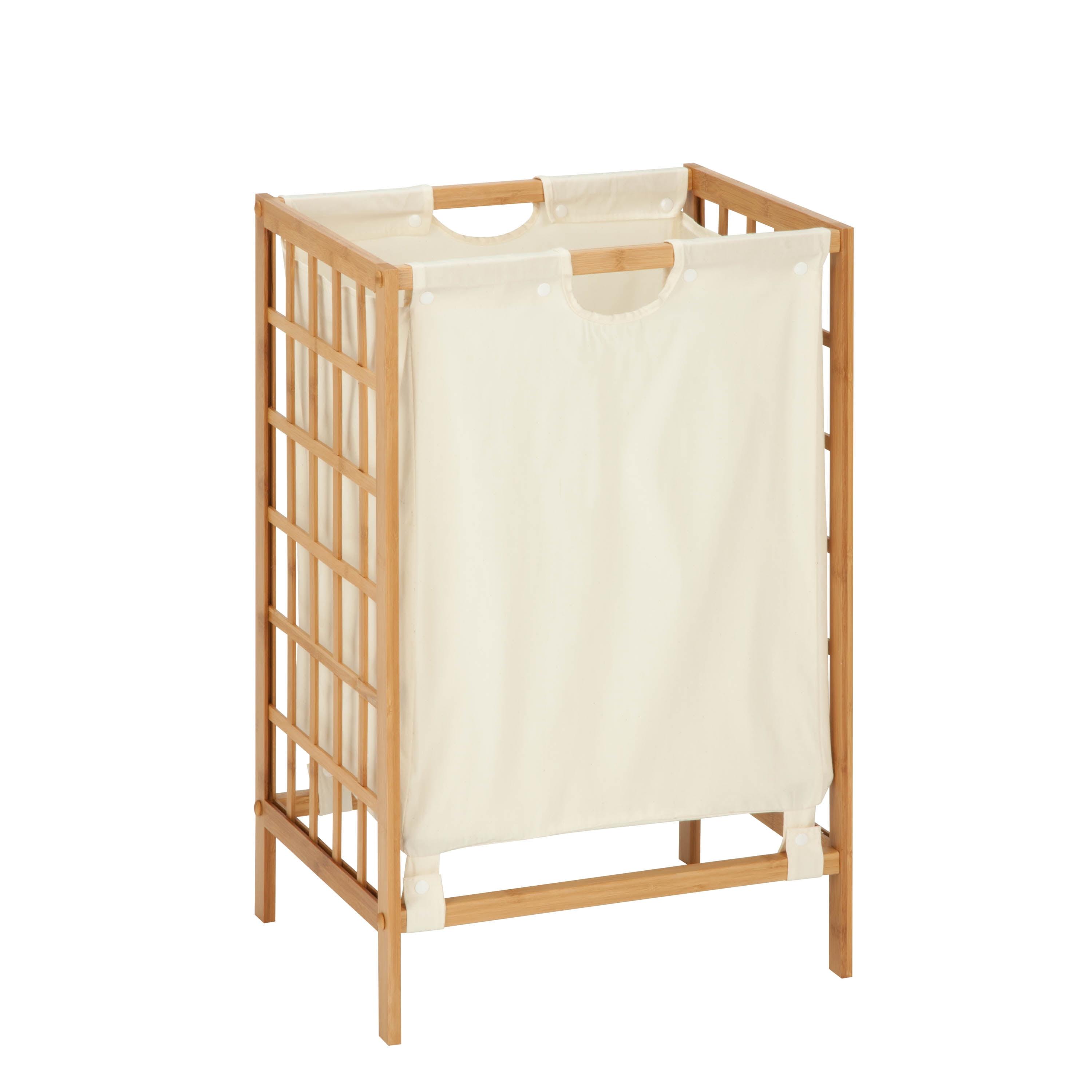 Honey-Can-Do Bamboo Grid Frame Hamper