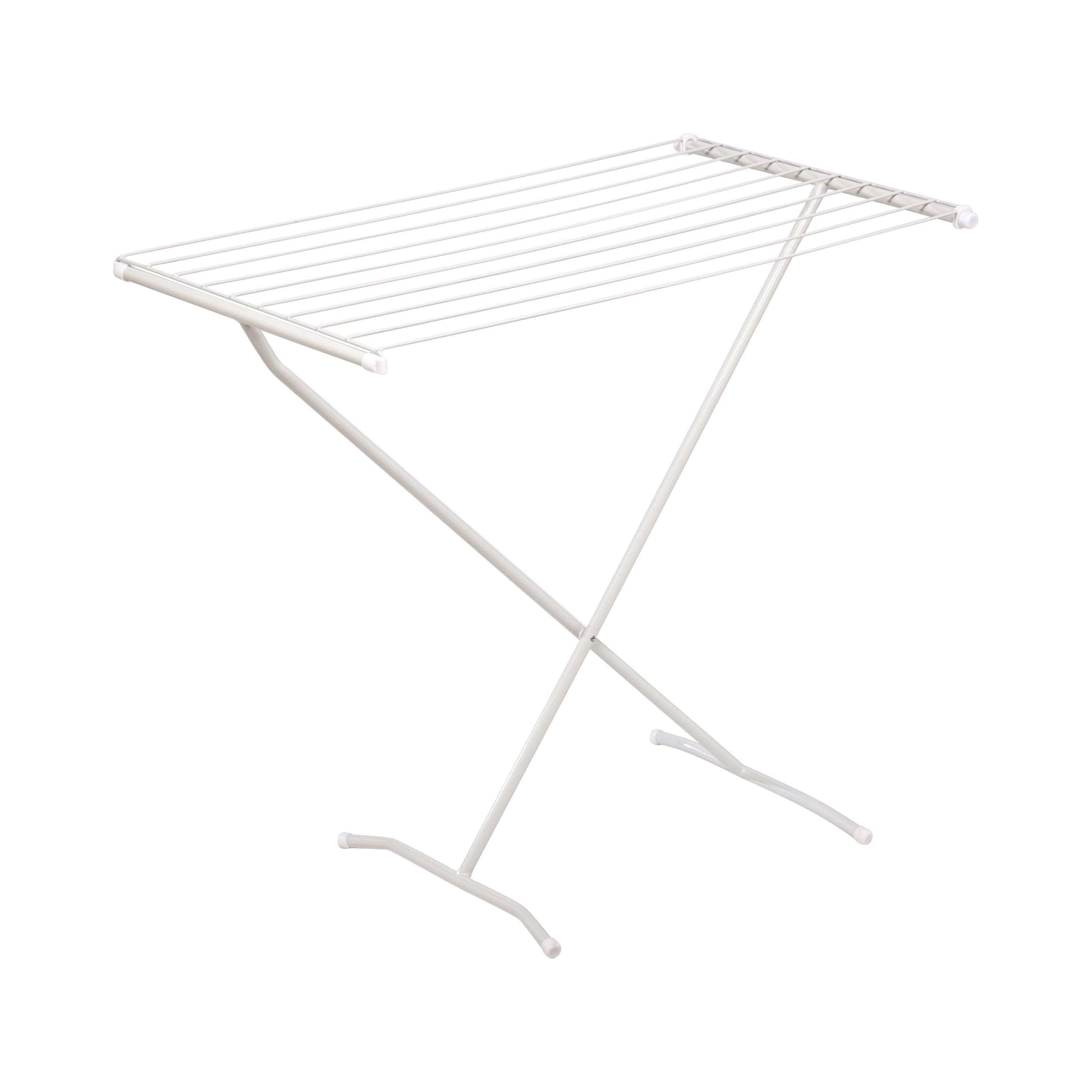 Honey-Can-Do Collapsible Steel X-Frame Freestanding Clothes Drying Rack, White