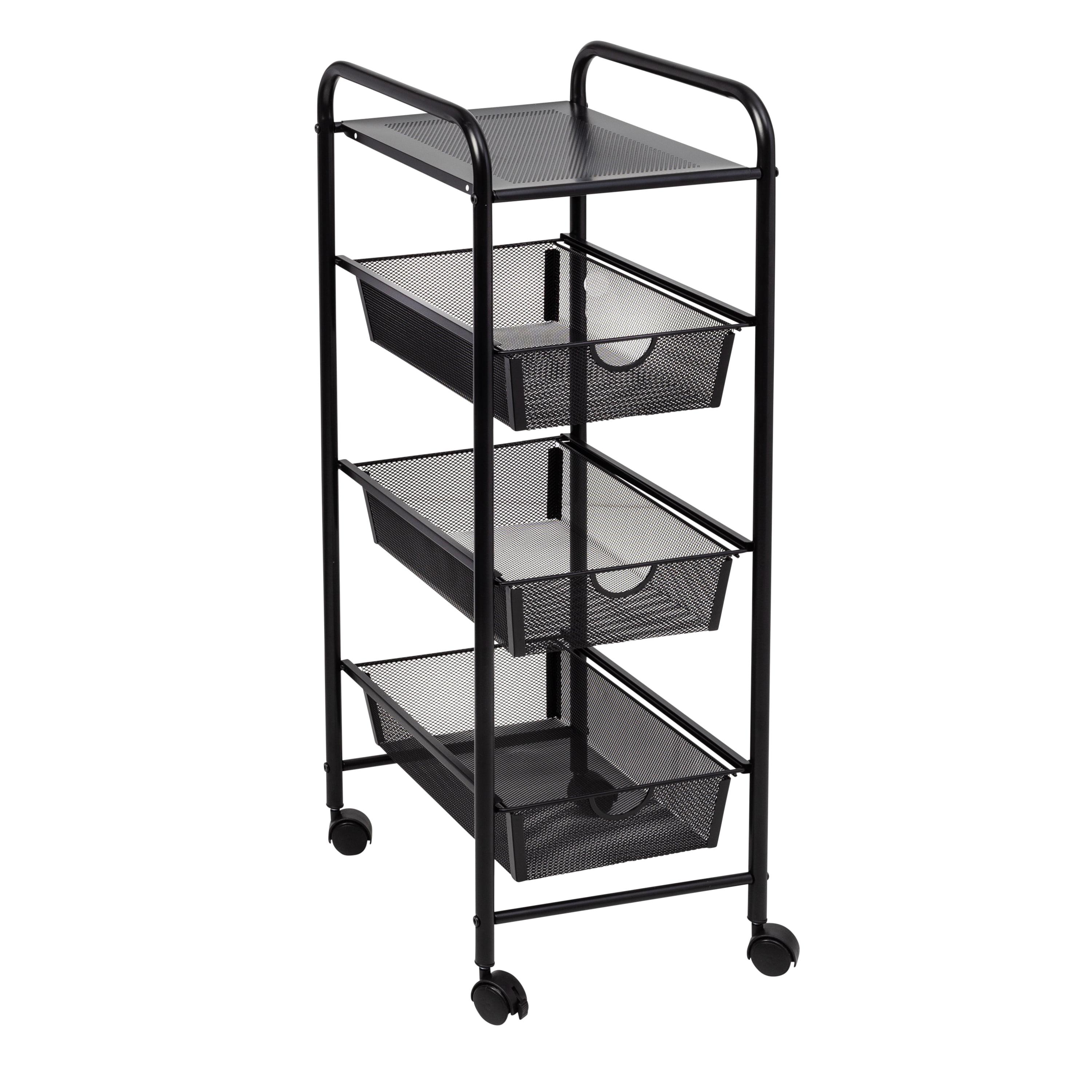 Honey-Can-Do 3 Drawer Rolling Cart Black