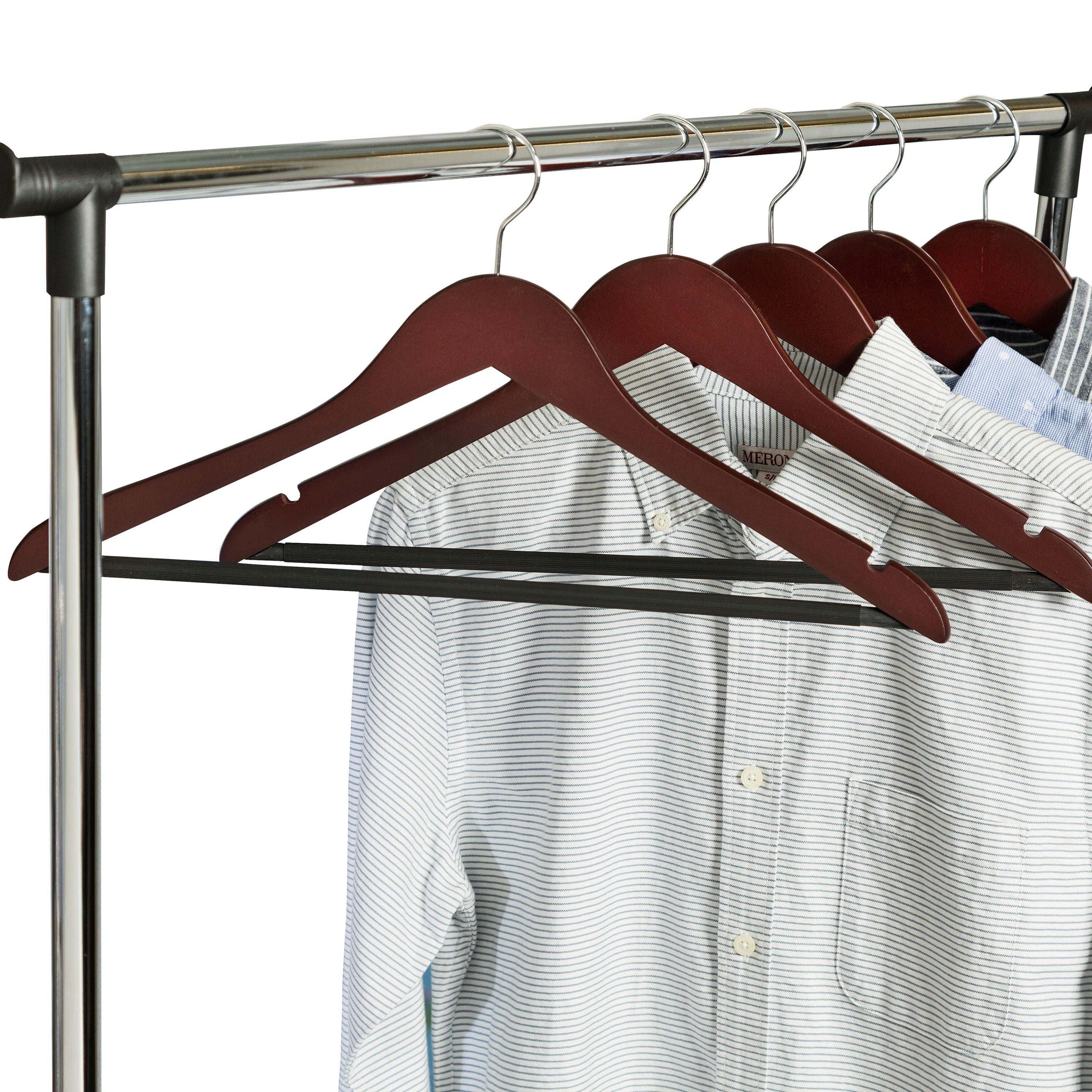 Cherry Wood Non-Slip Swivel Clothes Hangers, 24-Pack