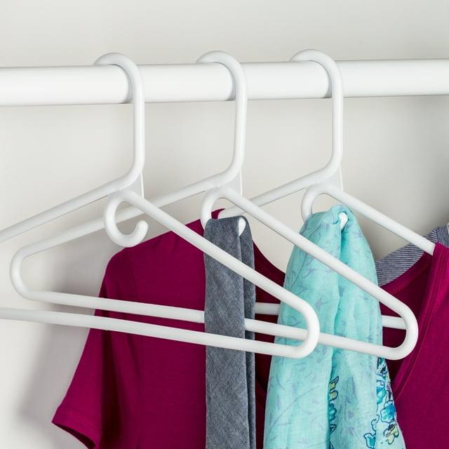 Honey-Can-Do Plastic Heavy Duty Suit Hangers, White, 18 Pack