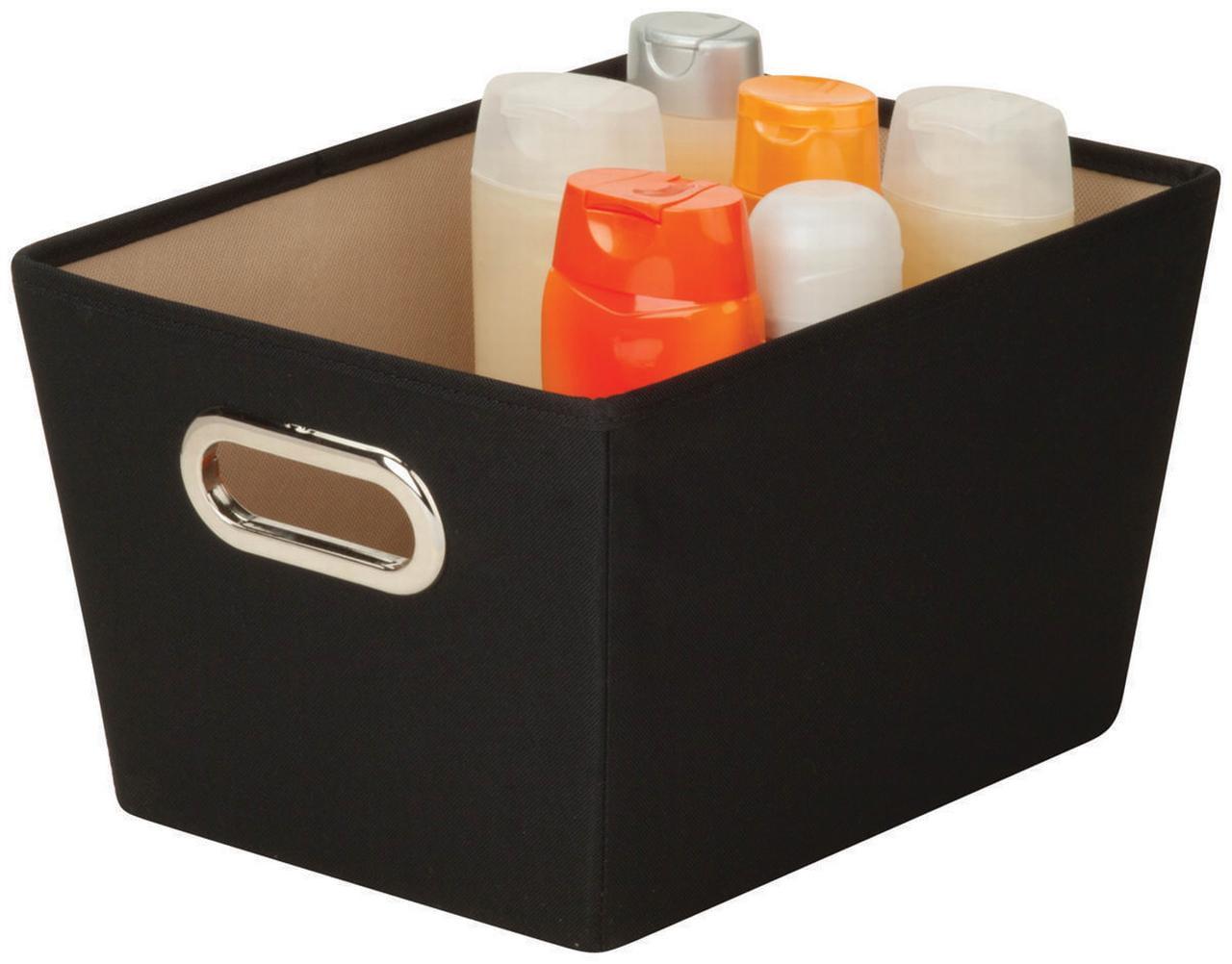 Honey-Can-Do Black Fabric Storage Bin 7-9/16 in. H X 9-13/16 in. W X 13 in. D