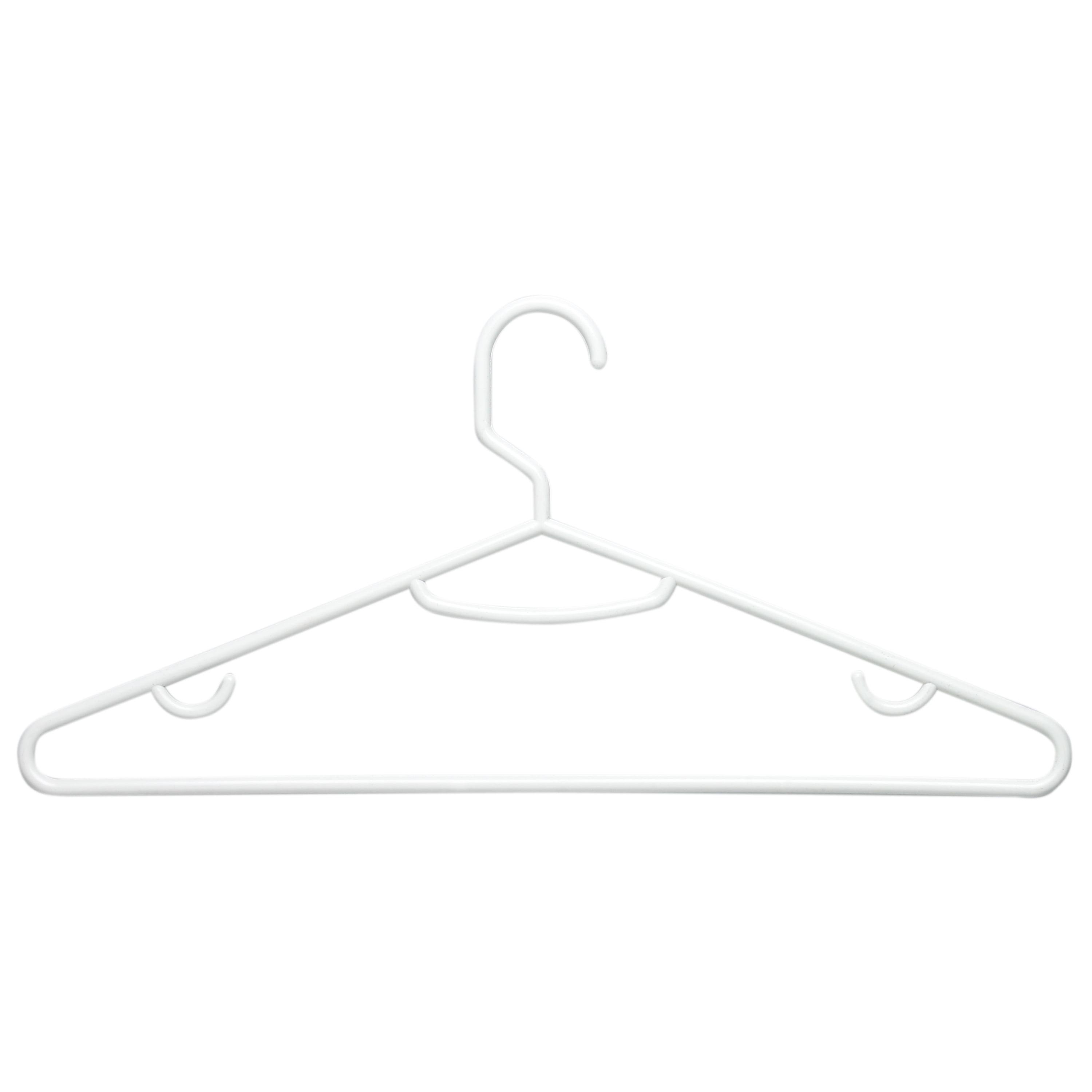 White Recycled Plastic Suit Hangers, 60-Pack