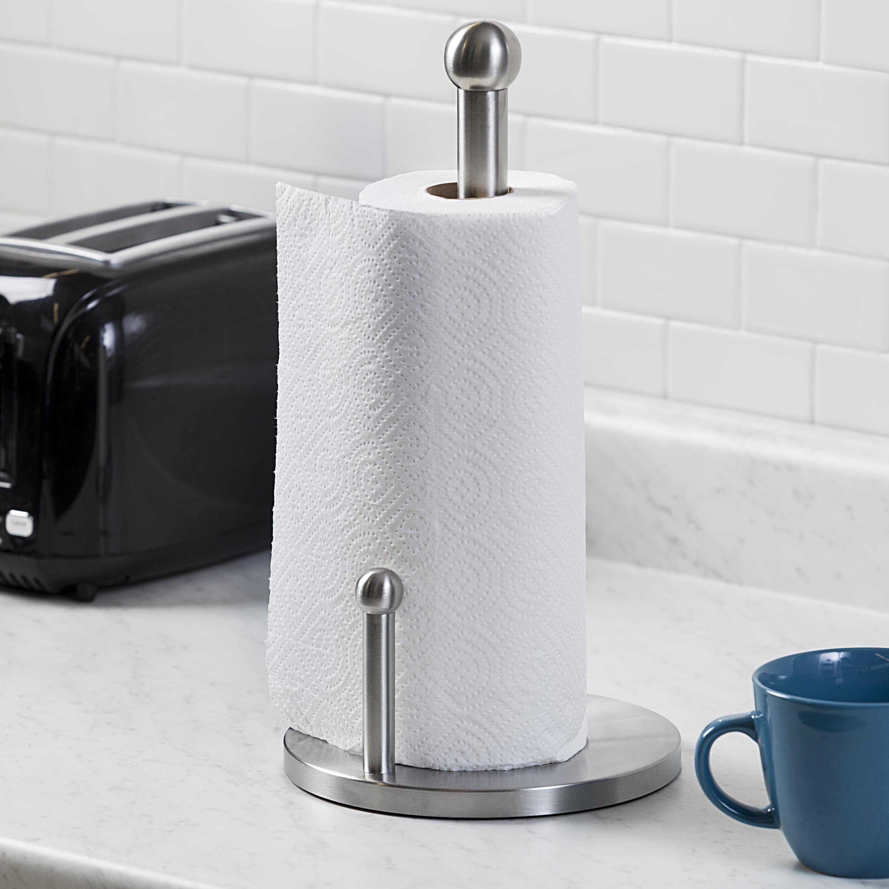 Silver Stainless Steel Manual Paper Towel Holder