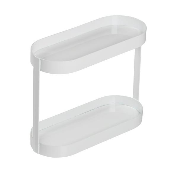 Honey-Can-Do Steel 2-Tier Bath or Cosmetics Organizer Storage Shelves, White