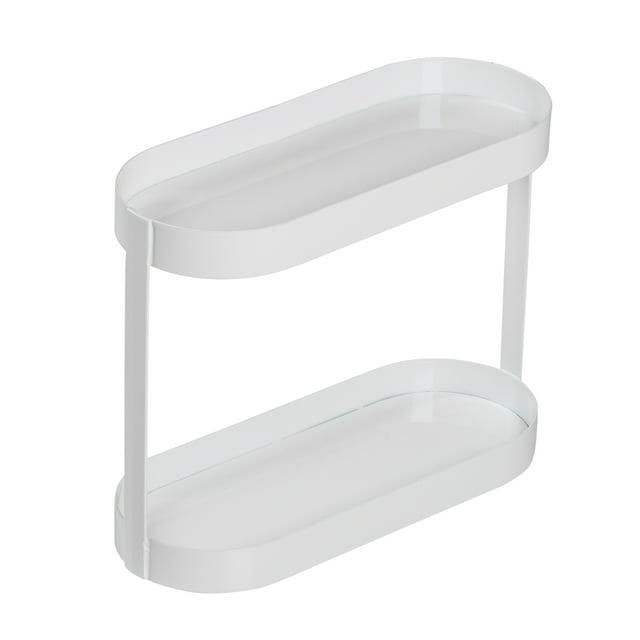 Honey-Can-Do Steel 2-Tier Bath or Cosmetics Organizer Storage Shelves, White