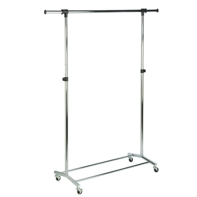 Honey-Can-Do Chrome Garment Rack: Steel Frame Wardrobe & Hanger Rack, Closet Storage, 70.5" Height, 30 lb Capacity