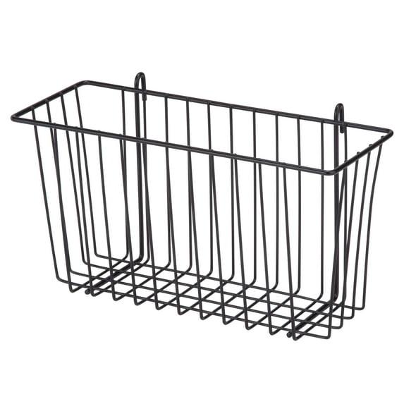 Honey-Can-Do Steel Wire Shelf Accessory Basket, Black