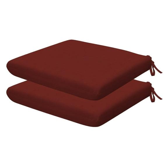 Honeycomb Outdoor Universal Seat Cushion (2-Pack) - Textured Solid Henna