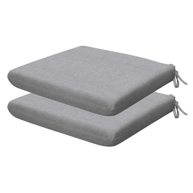 Honeycomb Outdoor Universal Seat Cushion (2-Pack) - Textured Solid Platinum Grey