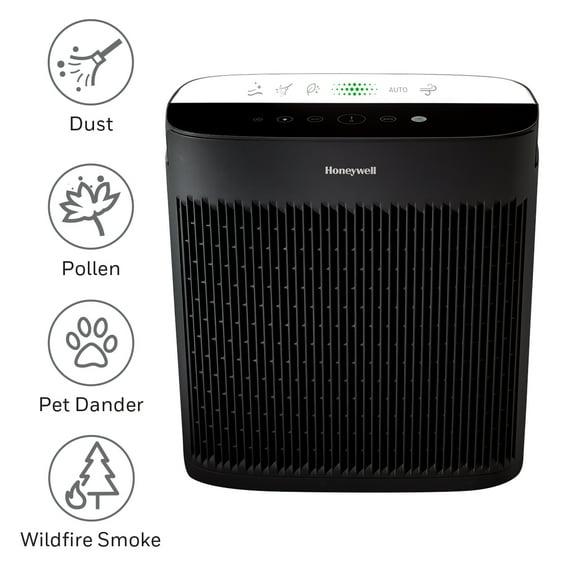Honeywell Air Purifier, HPA5300B, 500 sq ft, HEPA Filter,  Allergen+ Plus, Smoke, Pollen, Dust Reducer