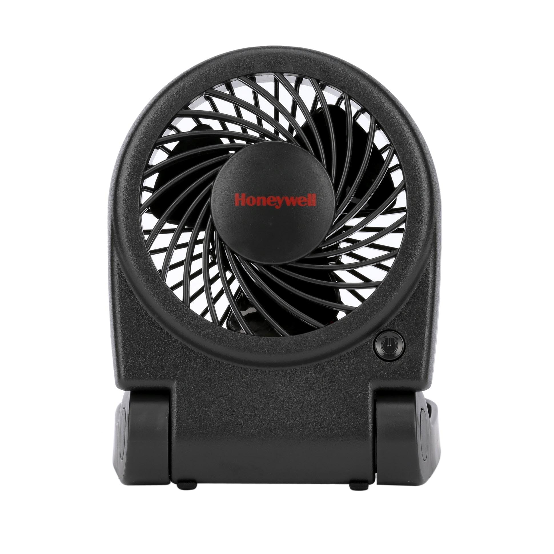 Honeywell Black Turbo on the Go Portable Folding Personal Fan, Black, New, L: 4.74", HTF090B