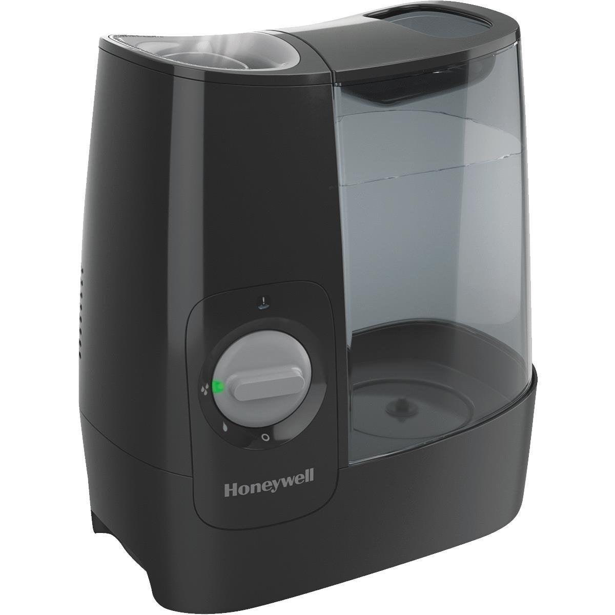 Honeywell HWM845 Warm Mist Humidifier with Essential Oil Cup Filter Free Black: Quiet Operation, 24-Hour Run Time, ETL Listed