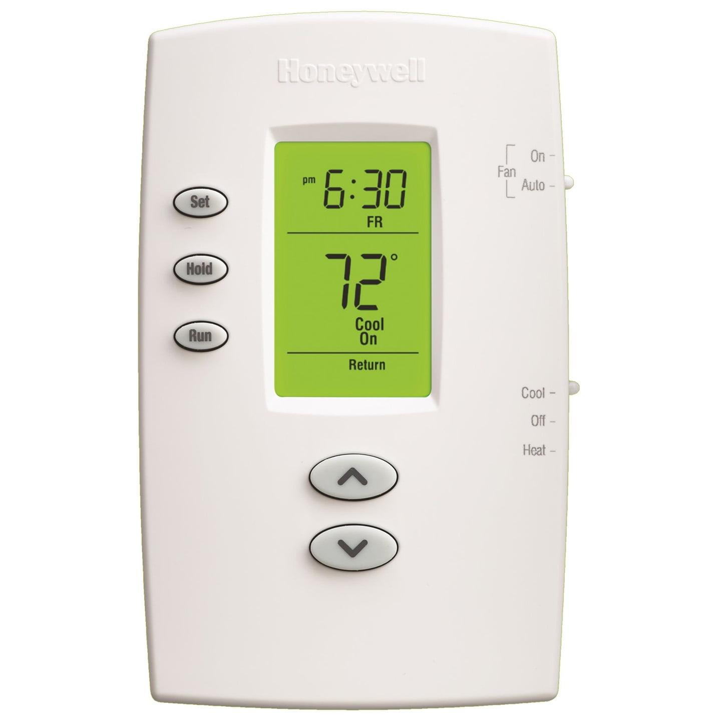 White Digital Programmable Heat-Cool Thermostat