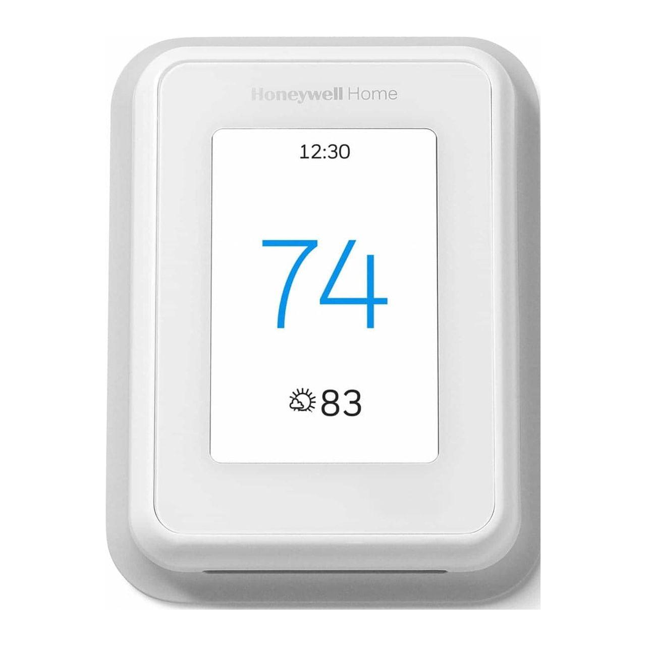 White Wi-Fi Smart Thermostat with Touchscreen Display