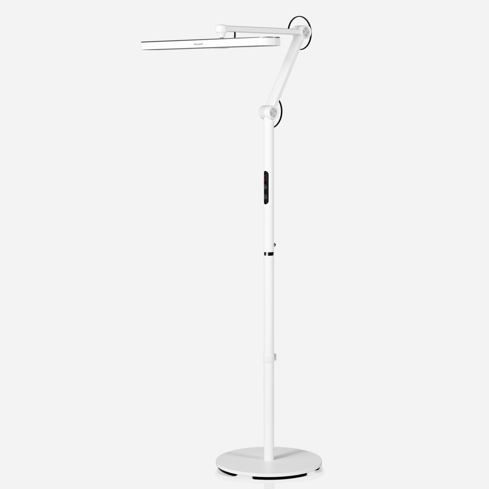 Adjustable White LED Floor Lamp with Dimmable Light