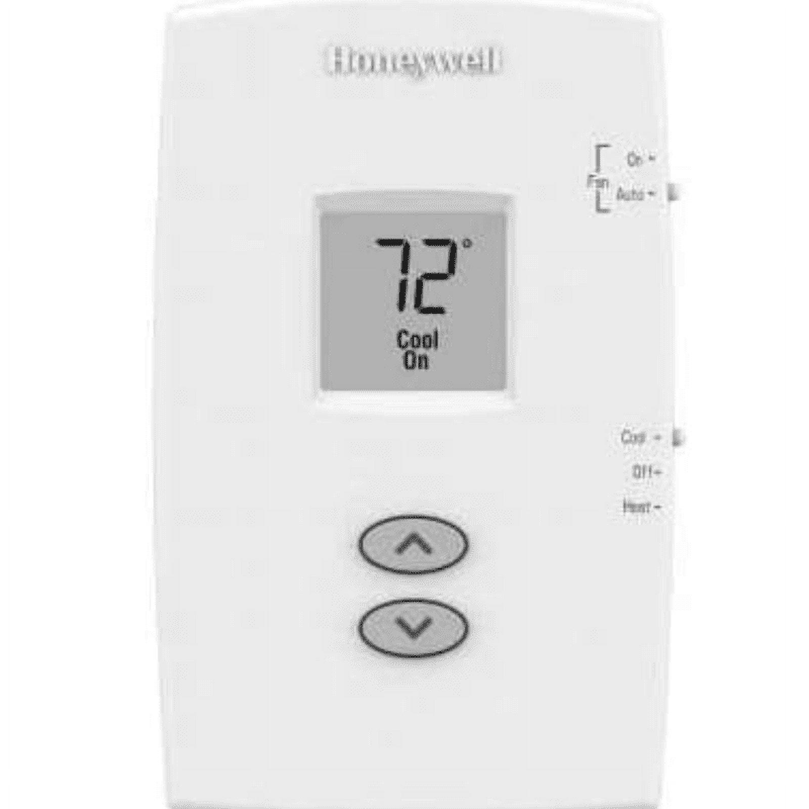 White Vertical Non-Programmable Thermostat with Push Button Control