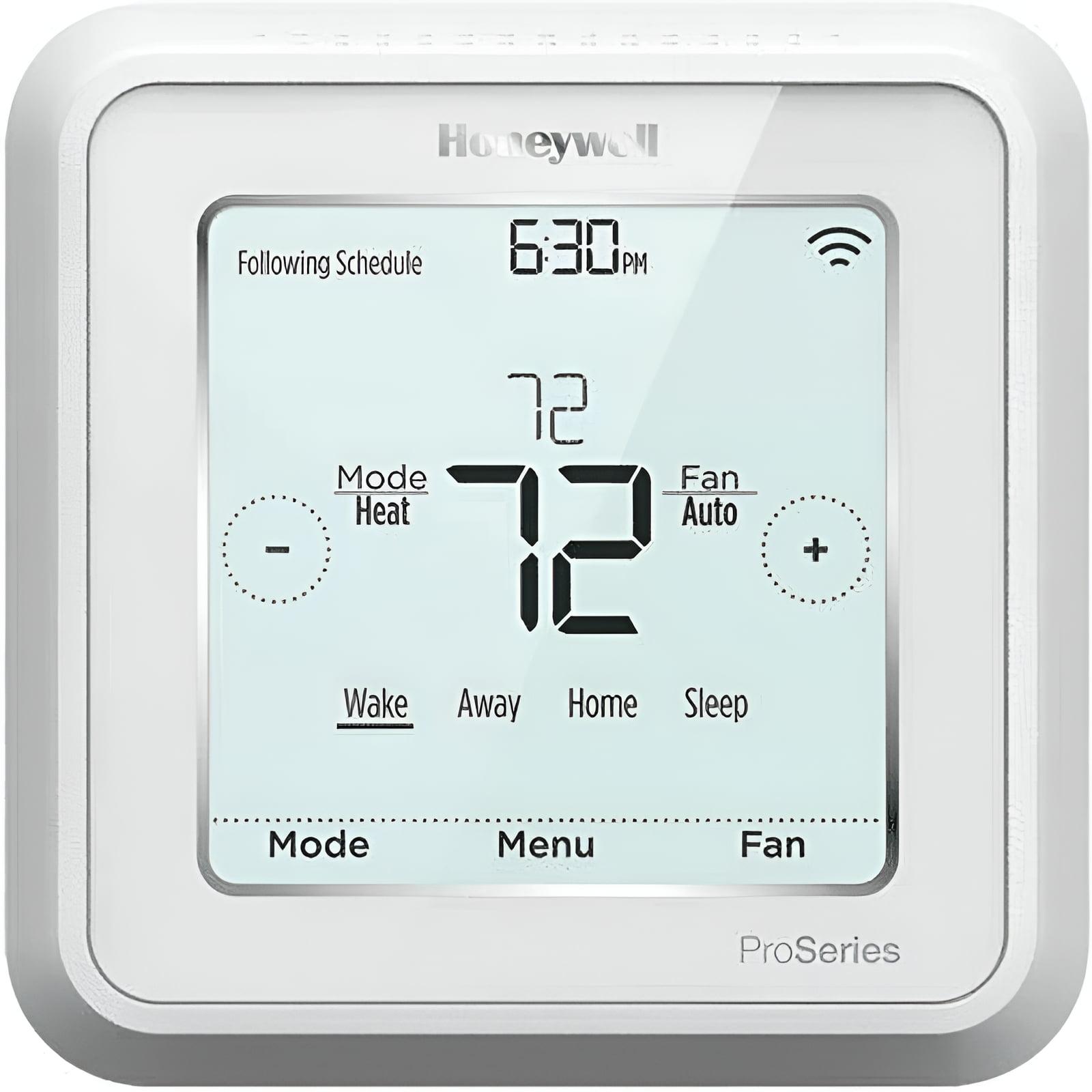 White Programmable Smart Thermostat with WiFi and Cover