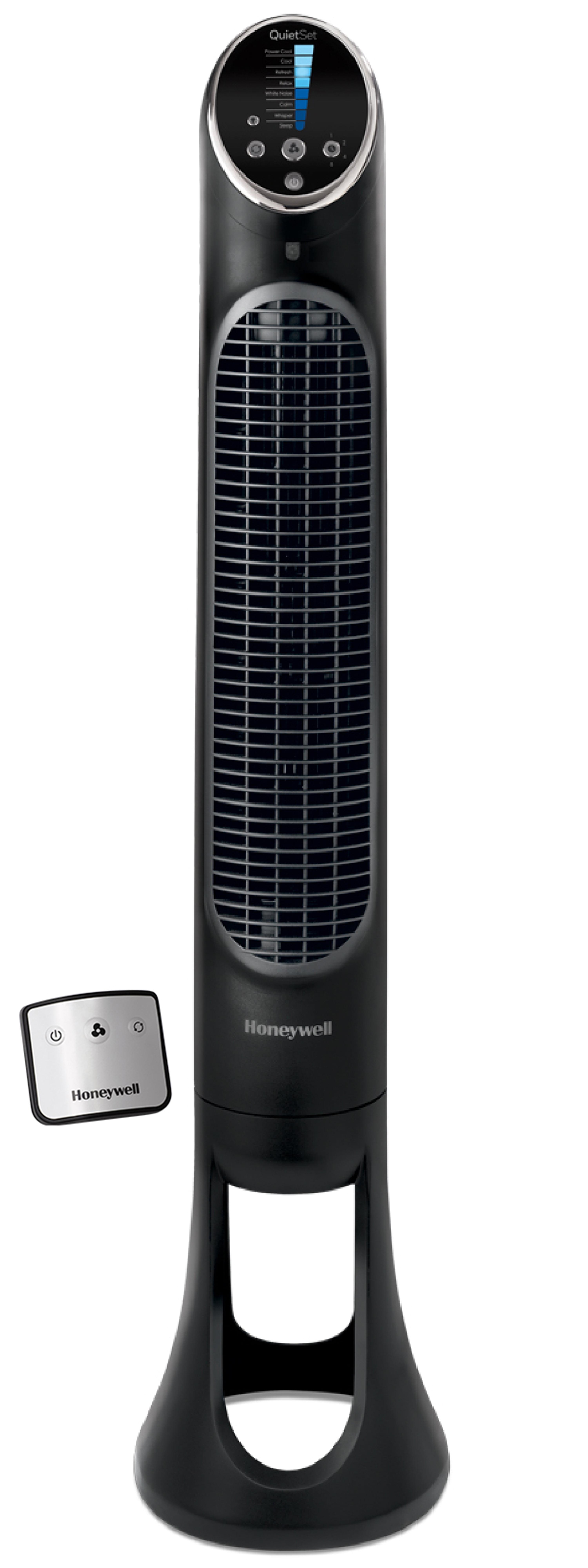 Honeywell QuietSet 8-Speed Oscillating Tower Fan Black HYF290B: Programmable Timer, Quiet Operation, ETL Listed