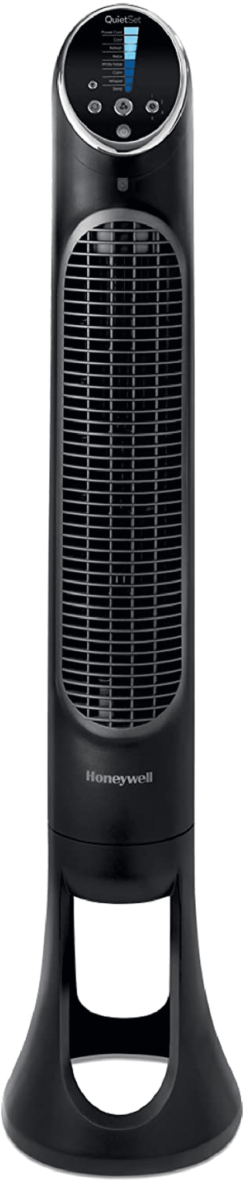 Honeywell QuietSet 8-Speed Oscillating Tower Fan Black HYF290B: Programmable Timer, Quiet Operation, ETL Listed