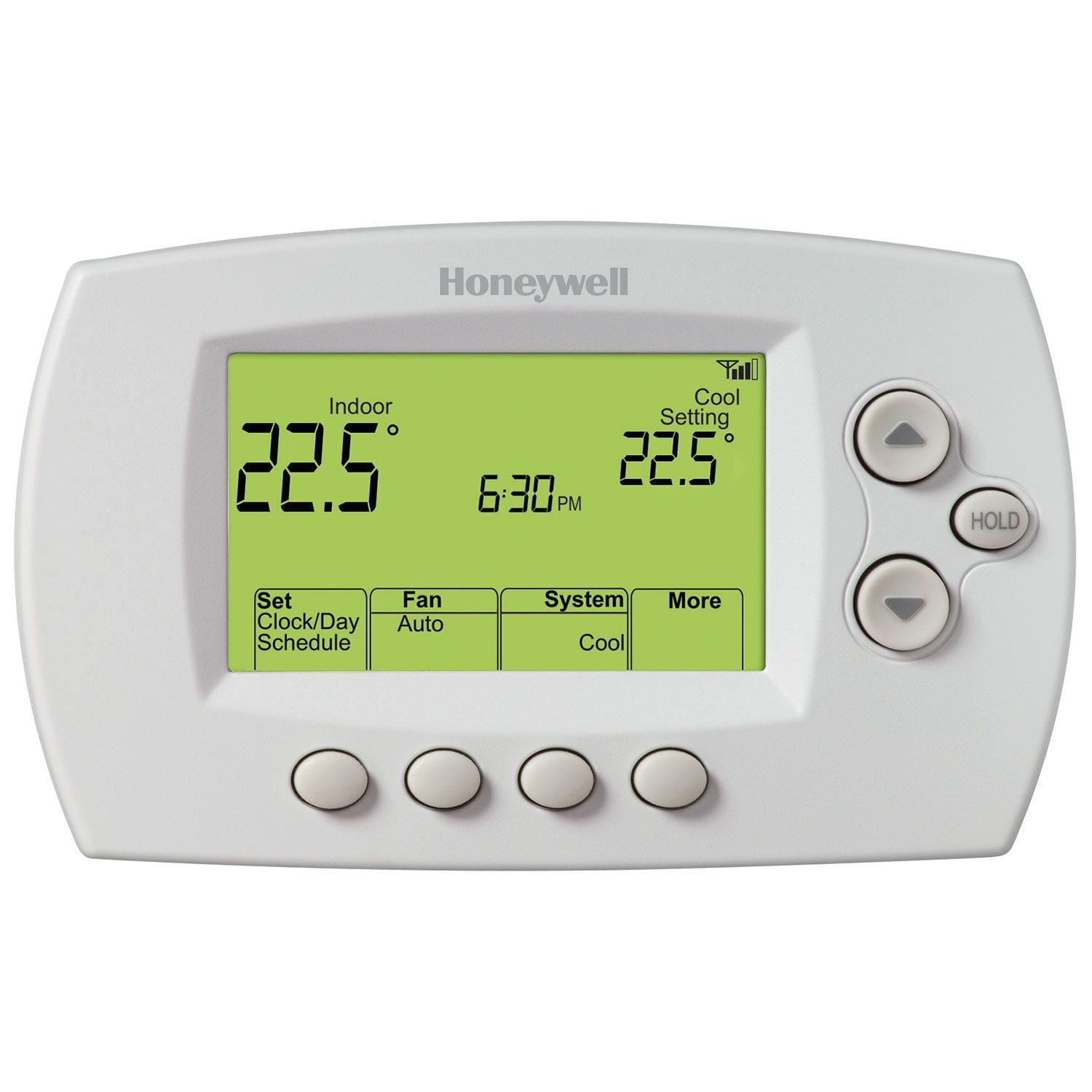 Honeywell Home Wifi 7 Day Programmable Thermostat: White, Plastic, No Battery, 1 Year Warranty, 5.75" Width, 3.5" Height