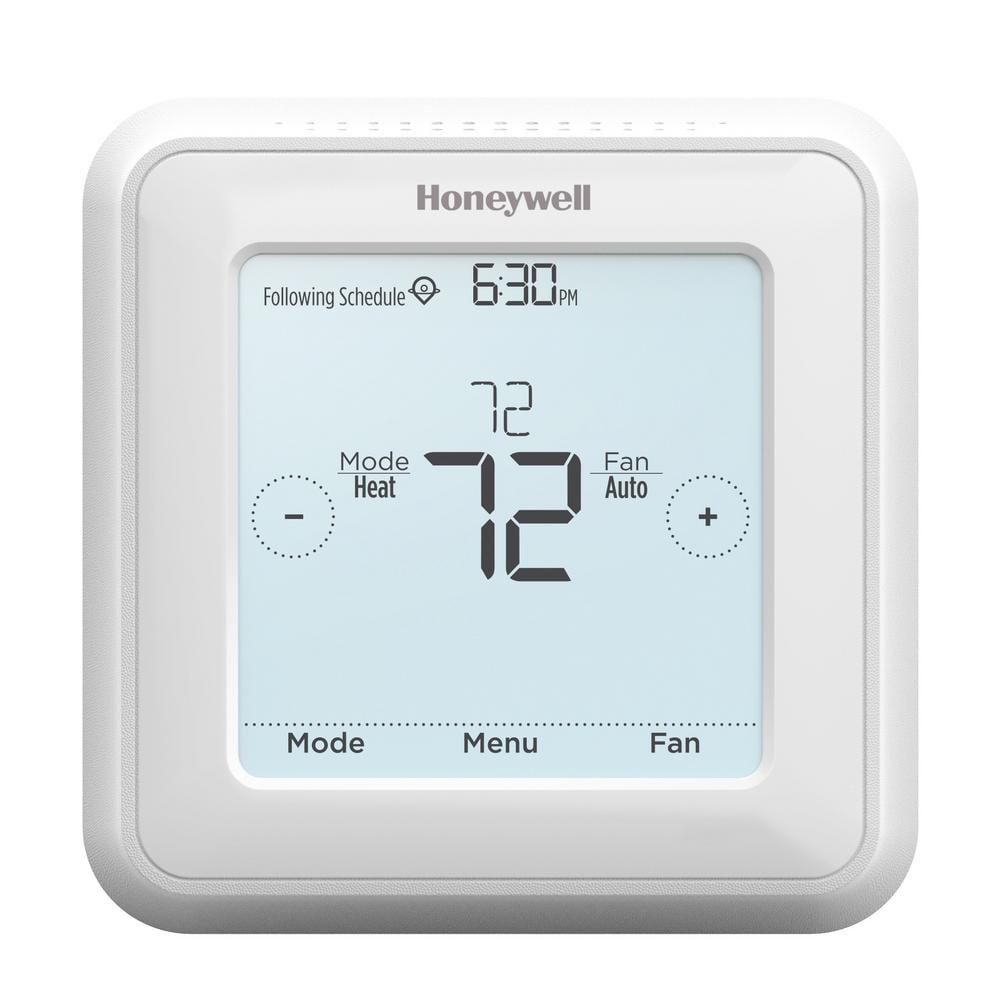 White Square Digital Touchscreen Programmable Thermostat