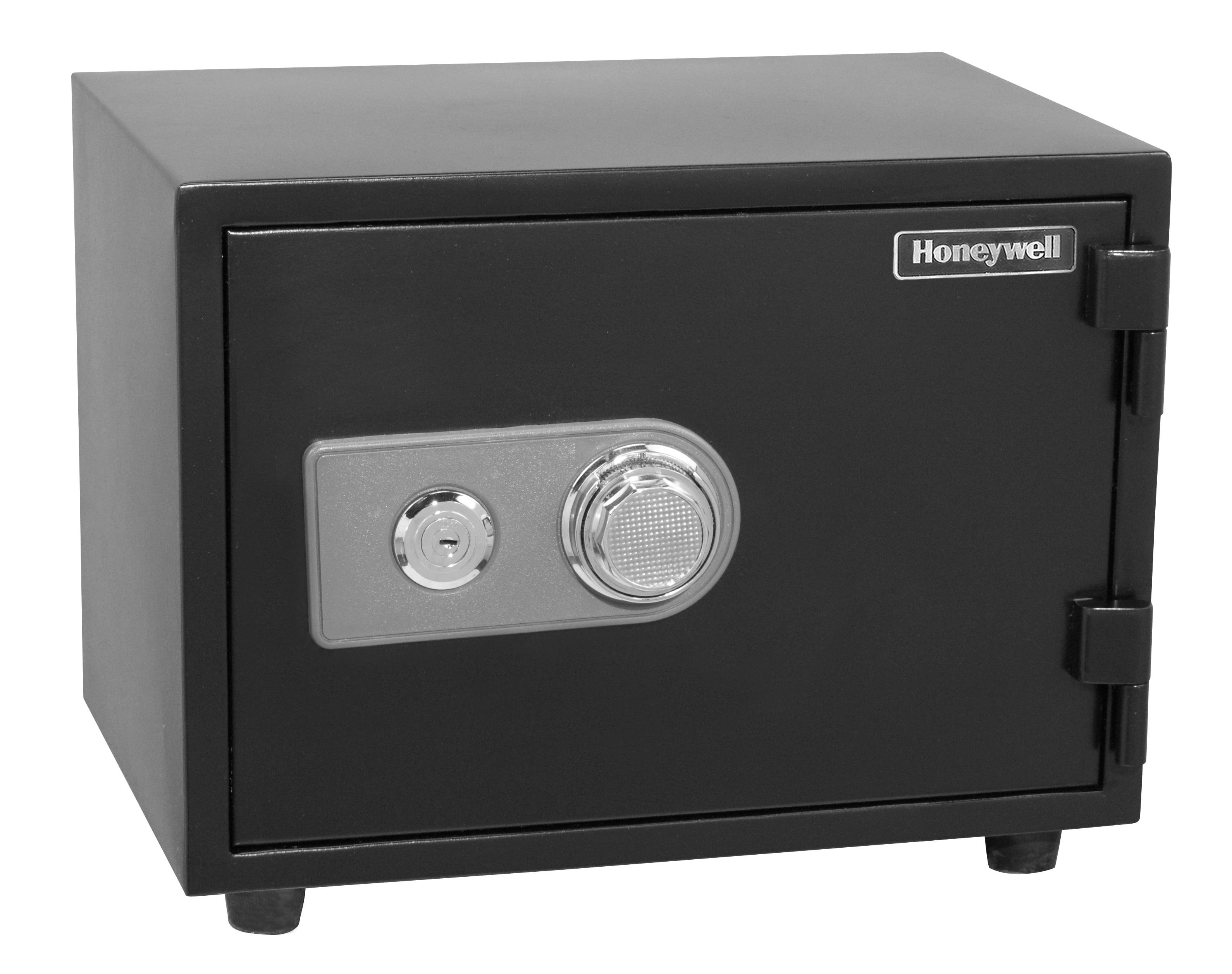 Small Black Steel Fire and Water Resistant Security Safe with Combination Dial Lock