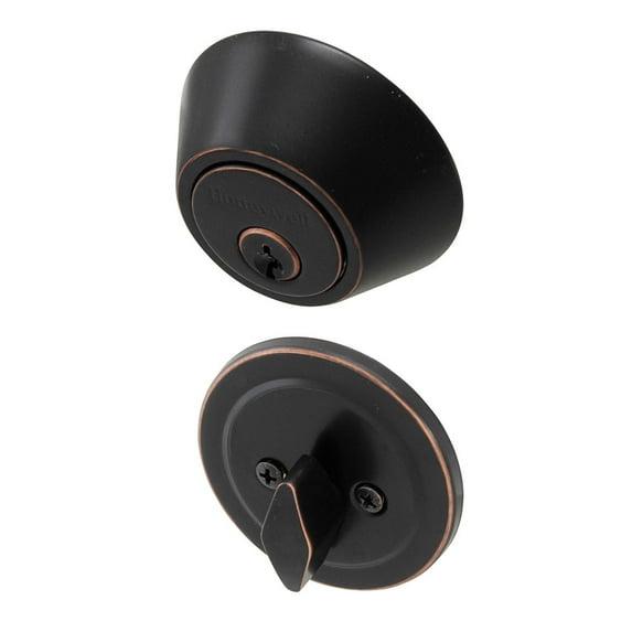 Honeywell Single Cylinder Deadbolt Door Lock, Oil Rubbed Bronze