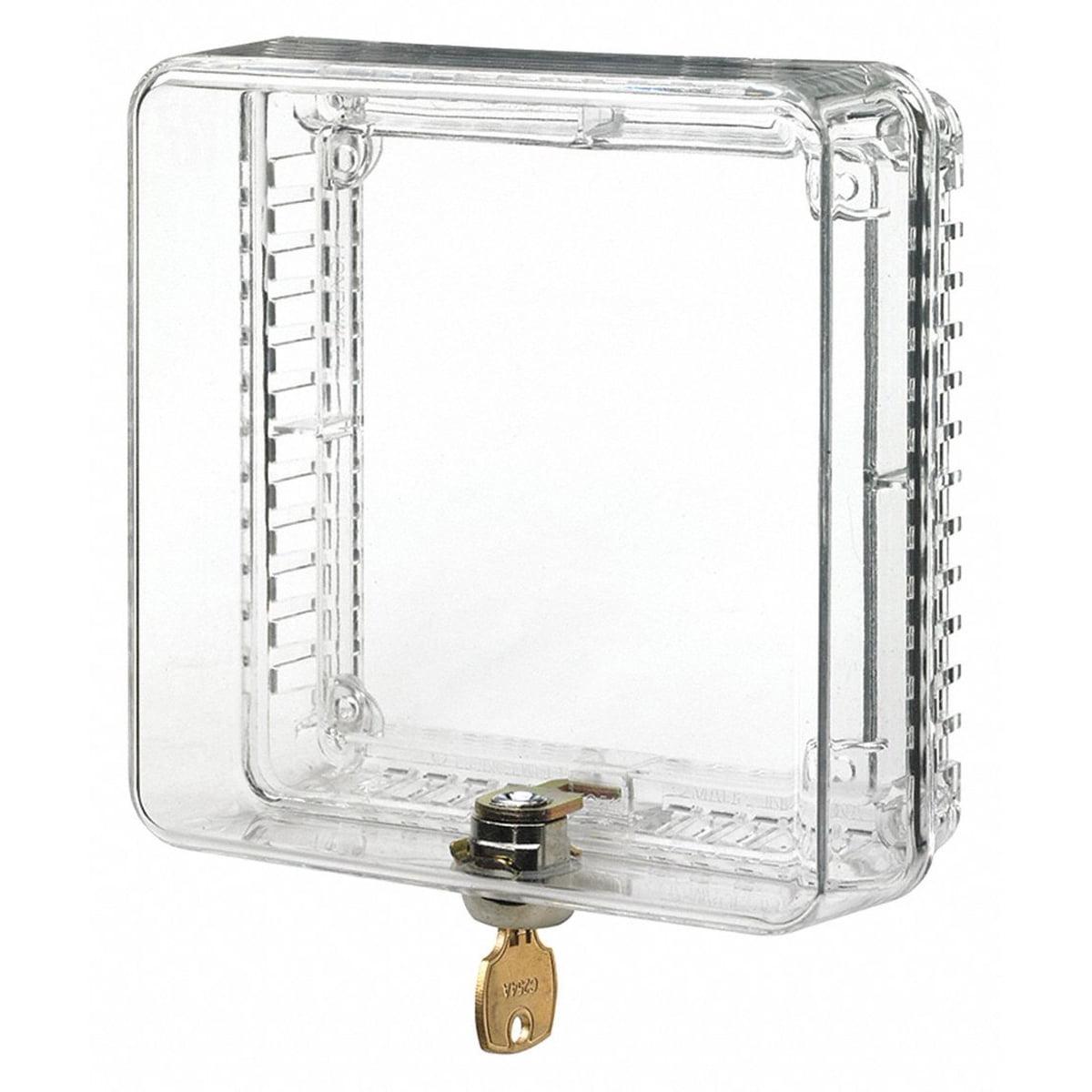 Clear Plastic Thermostat Guard with Key Lock