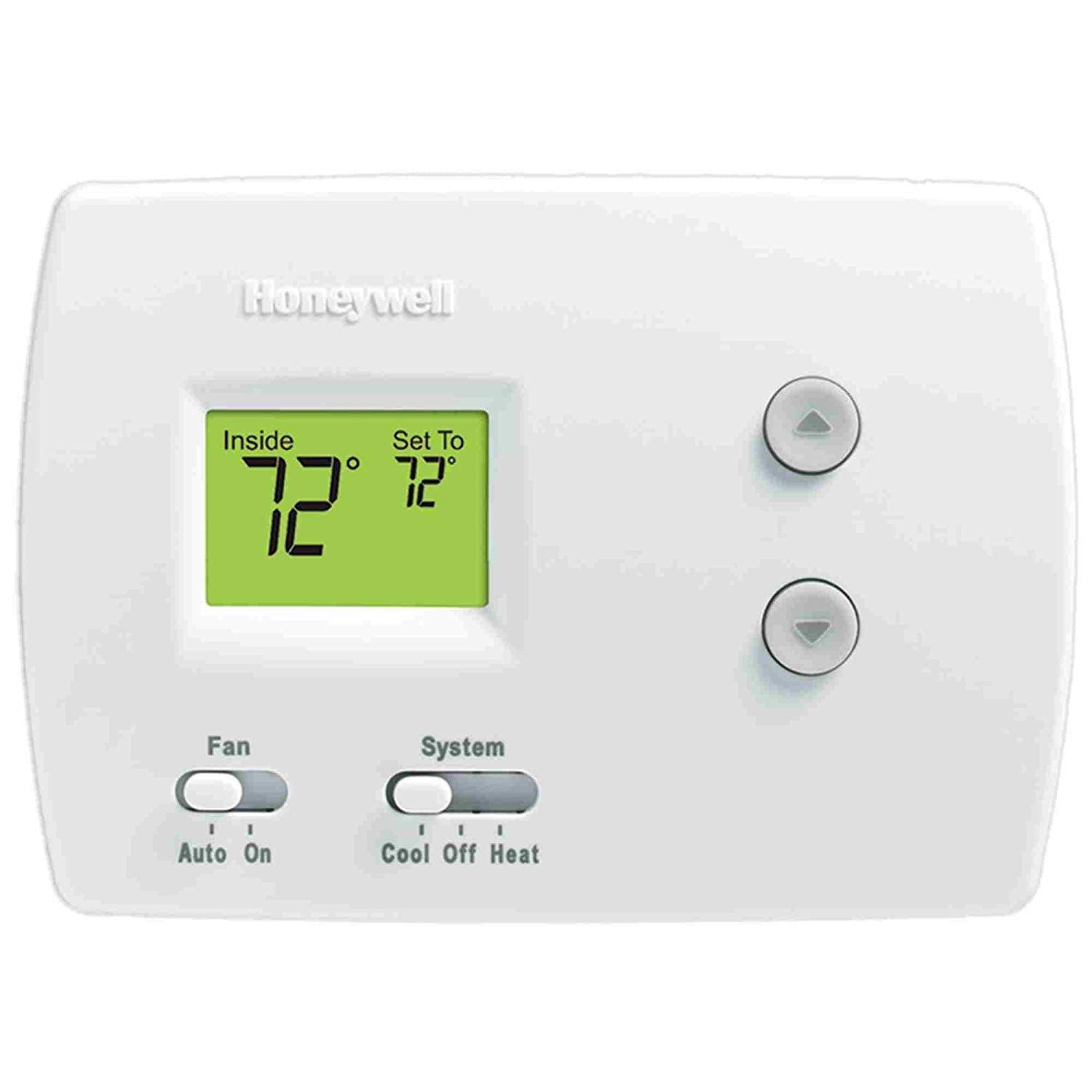 White Digital Non-Programmable Thermostat with Backlit Display