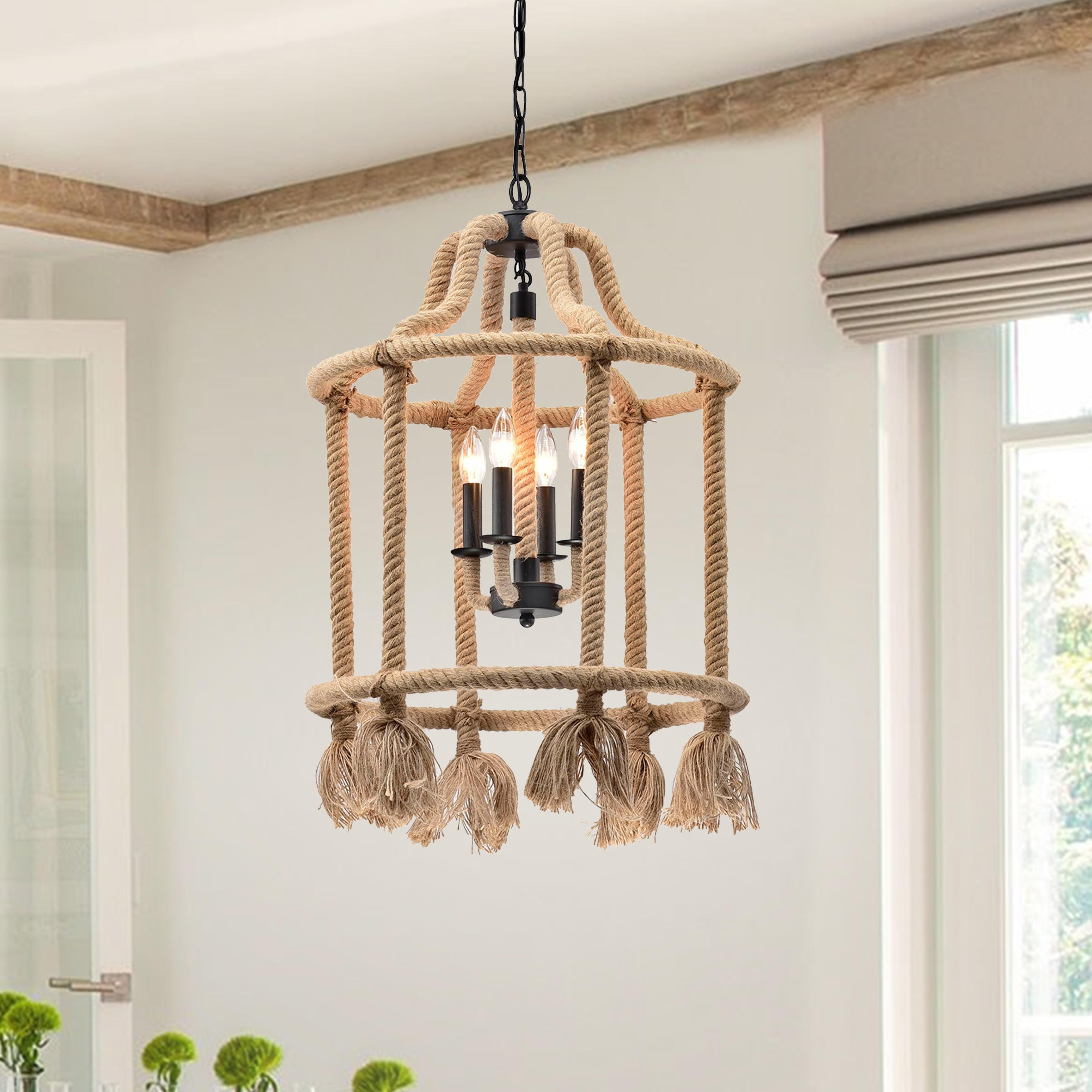Hong Kong Best New Zhu Yuan Lighting Co. Vasna 4 - Light Lantern Cylinder Chandelier