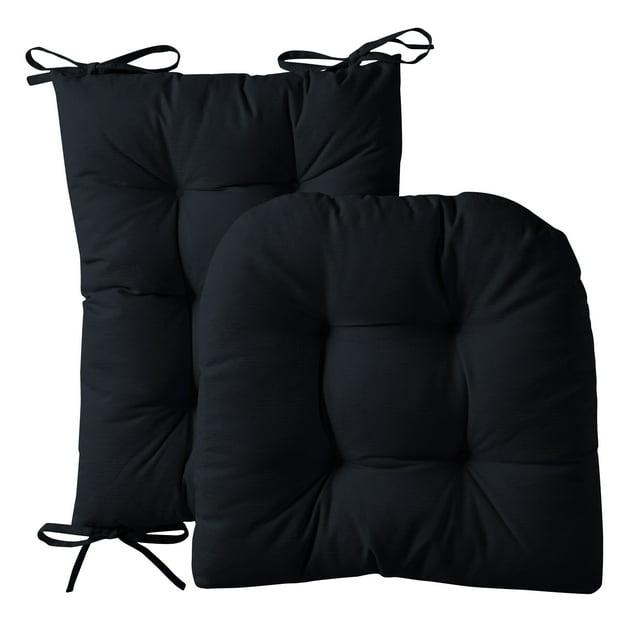 Hong and Arts Inc. Marina Decoration Rocking Chair Cushion Thick Tufted High-Backed Pads Nonslip Back Seat 2 Piece Set of Upper and Lower with Ties