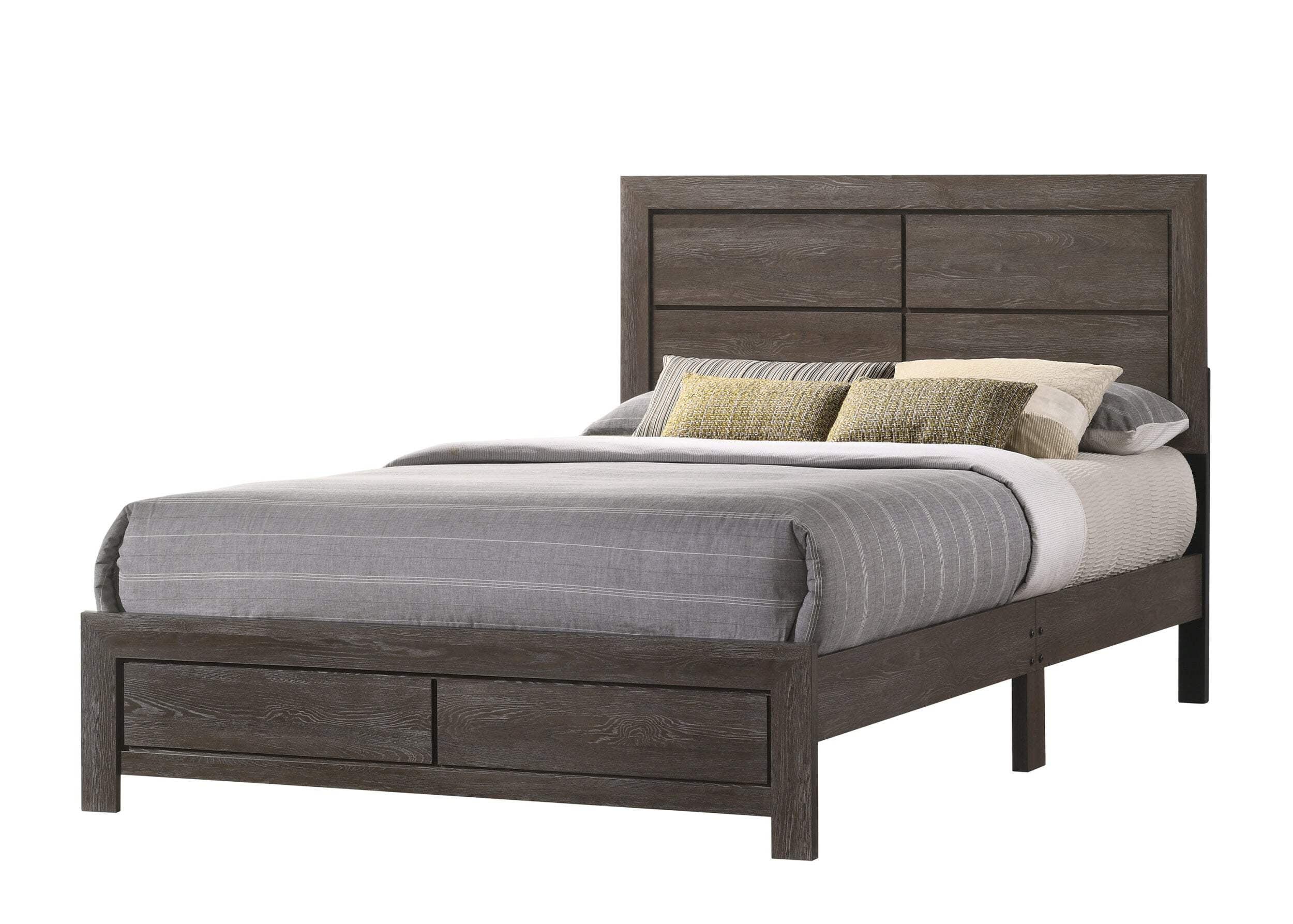 Hopkins Dark Brown Queen Wood Storage Bed with Headboard