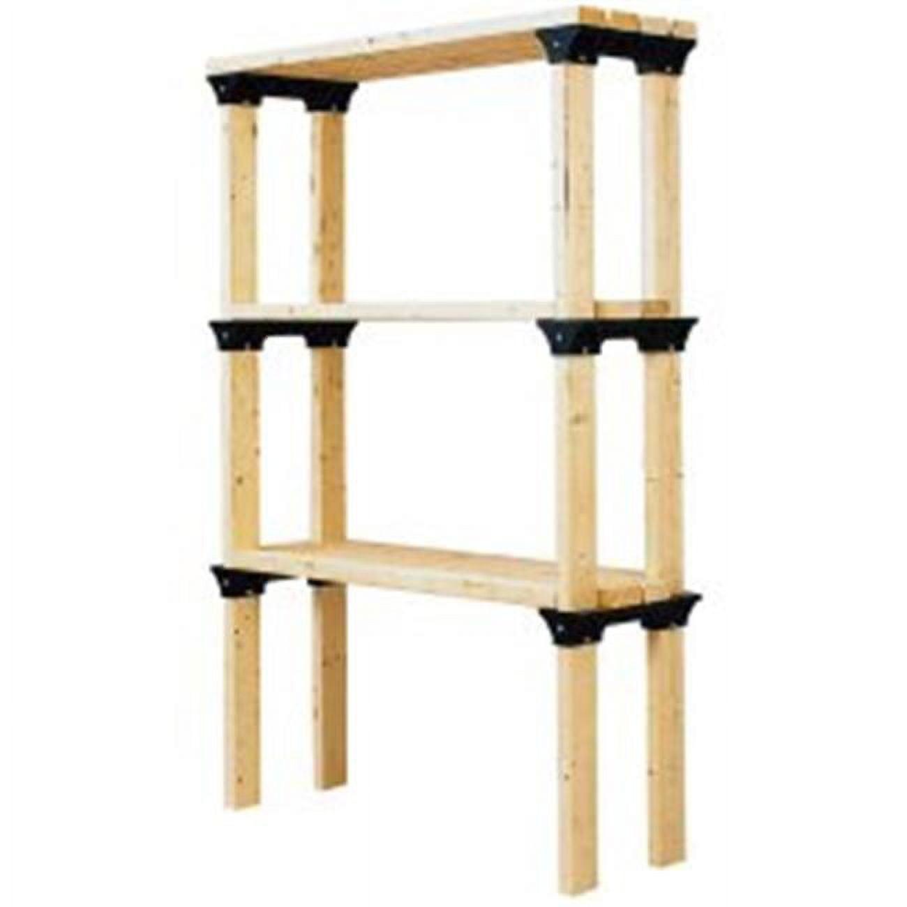 Heavy Duty Black Resin Shelf Bracket Set