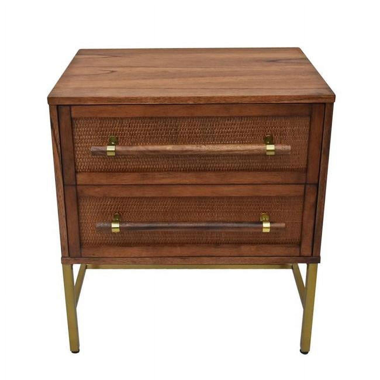 Sophia 2 Drawer Rattan Nightstand