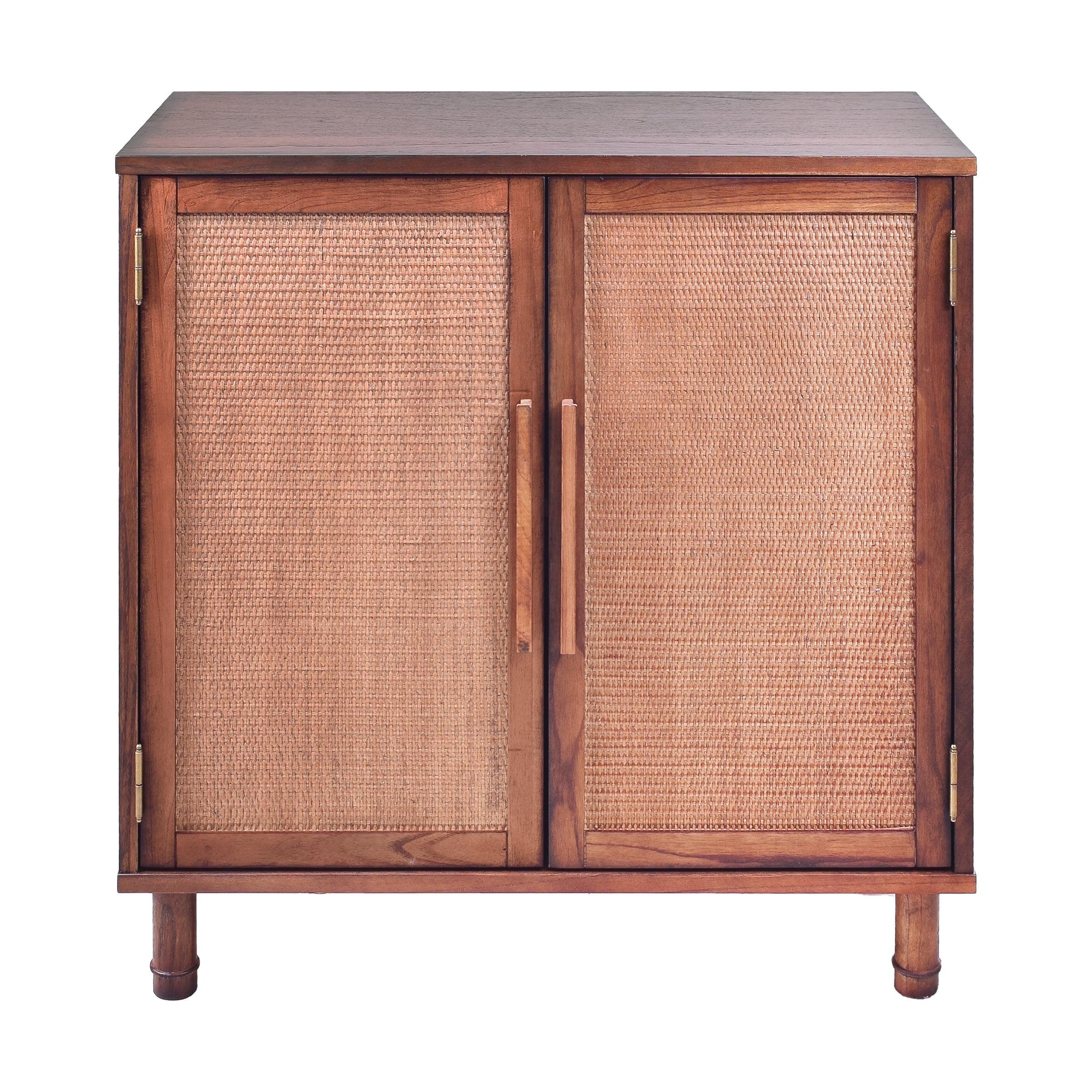 Hopper Studio Delancey Solid Wood 2-Door Rattan Cabinet, Stylish Accent Piece & Reviews | Wayfair
