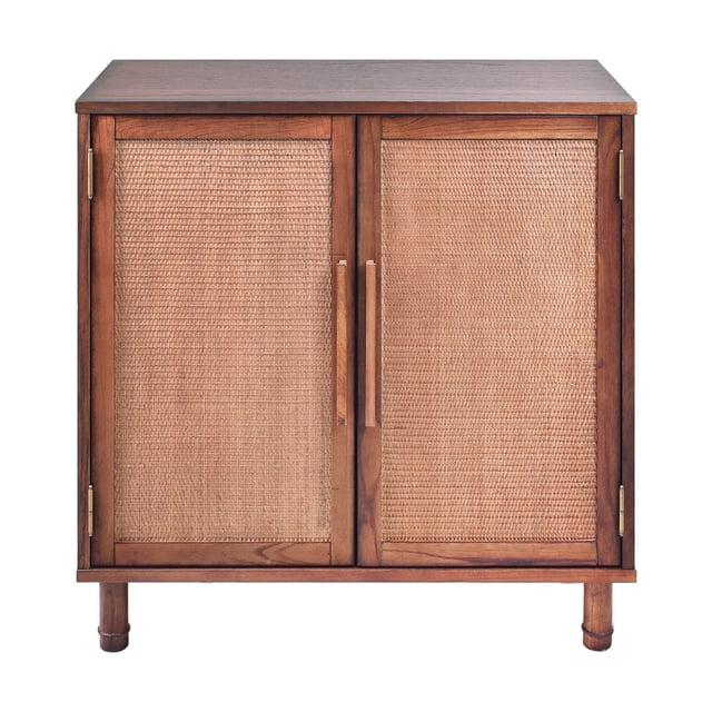 Hopper Studio Delancey Solid Wood 2-Door Rattan Cabinet, Stylish Accent Piece & Reviews | Wayfair