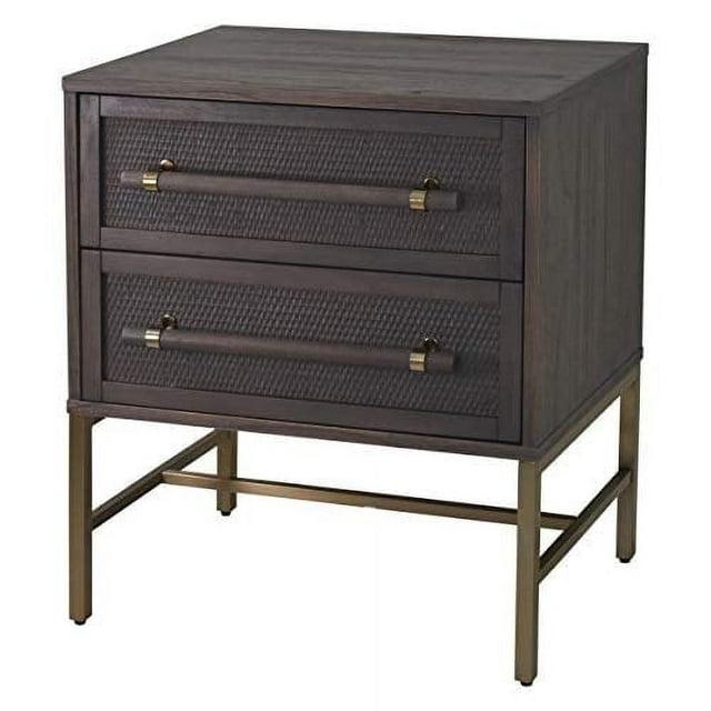Hopper Studio Hopper Studio Sophia Solid Wood 2-Drawer Rattan Nightstand, Stylish Storage For Modern Homes