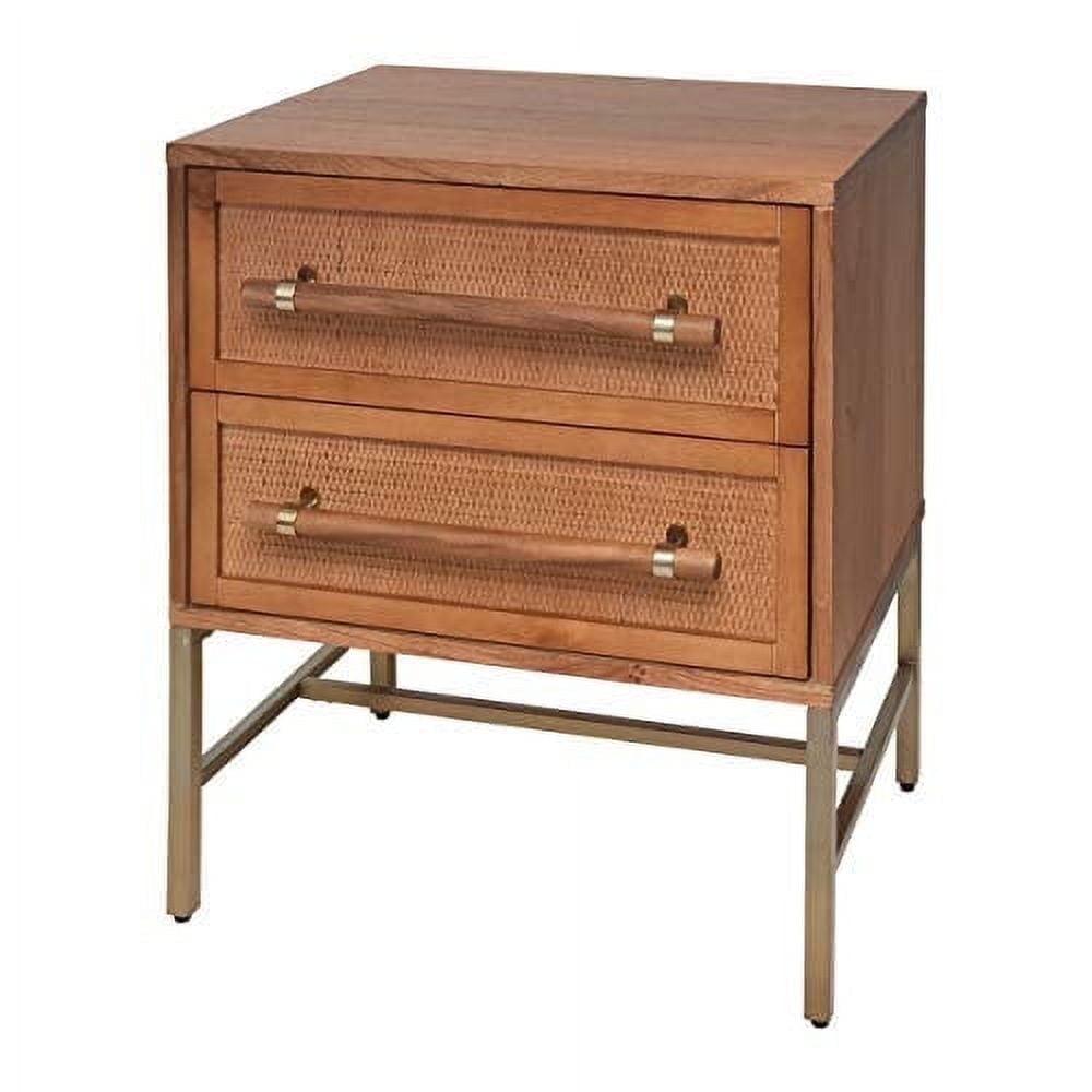 Sophia 2 Drawer Rattan Nightstand