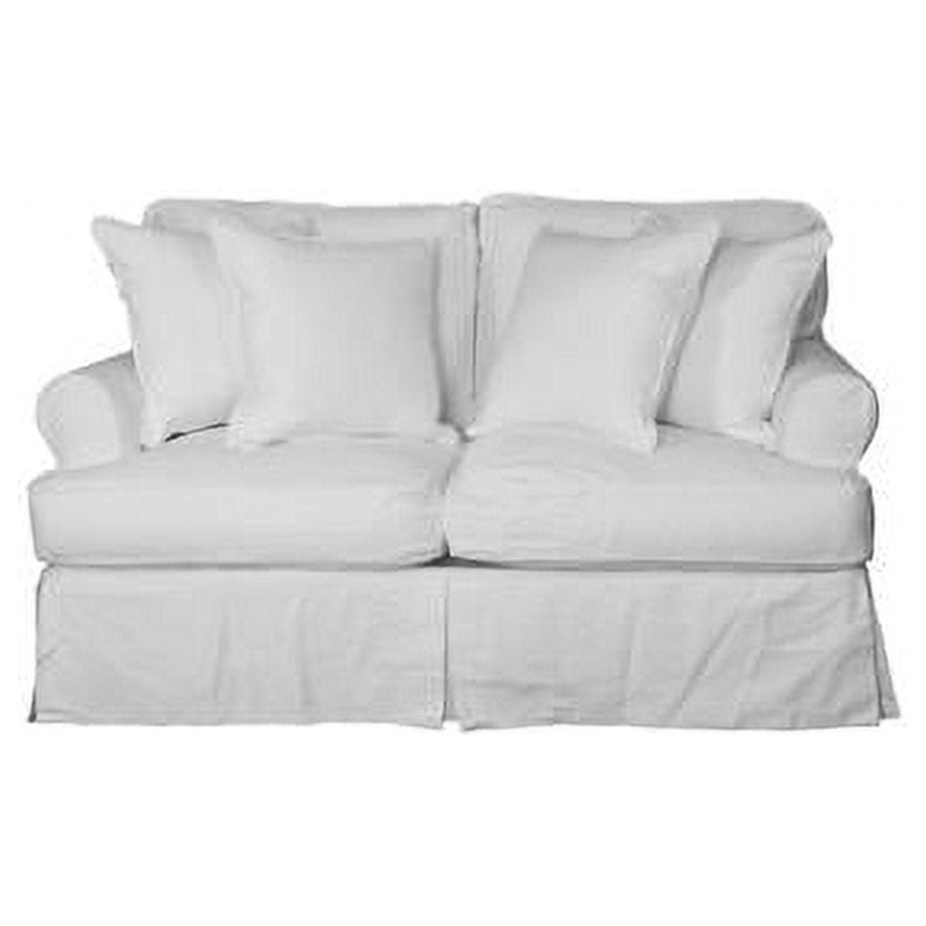 Peyton Pearl Transitional Loveseat Slipcover Set with Zipper